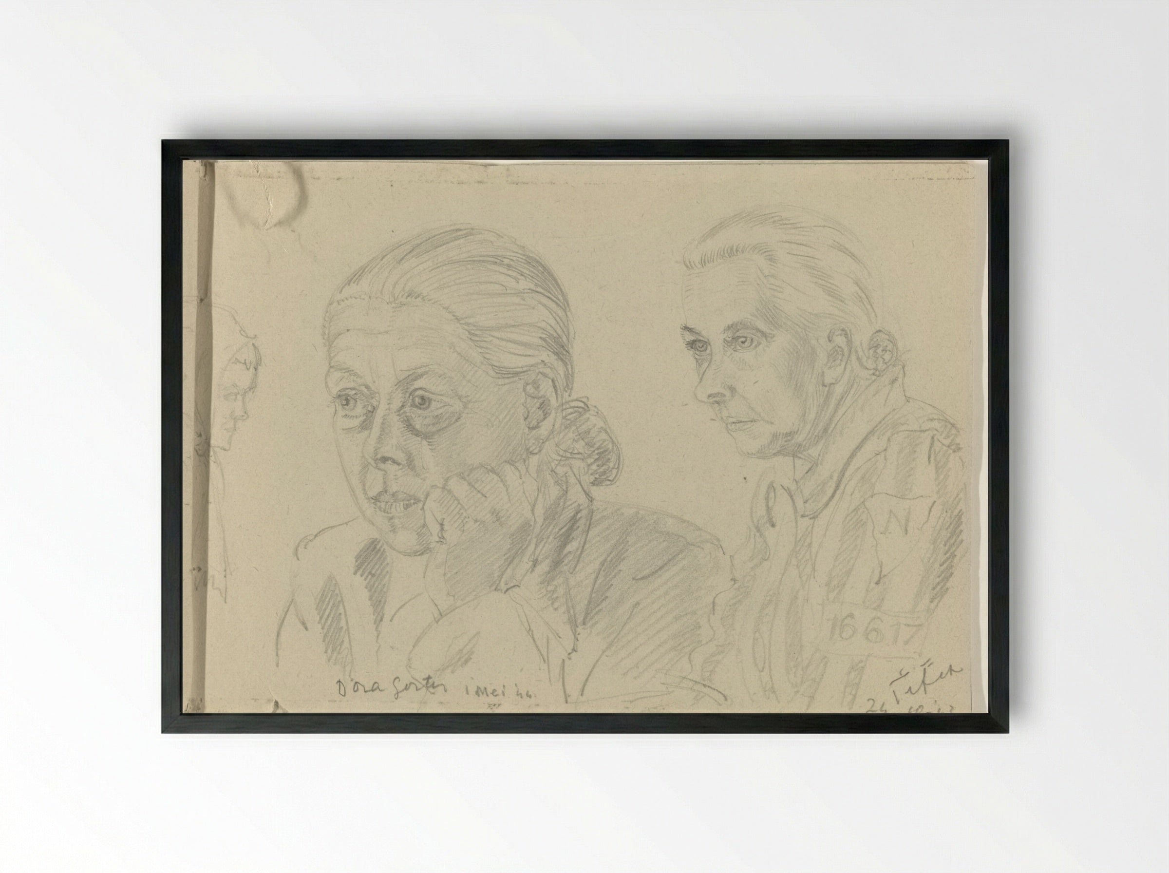 Portretten van Dora en Titia Gorter - To Frank-Stoltz - Framed Print Black