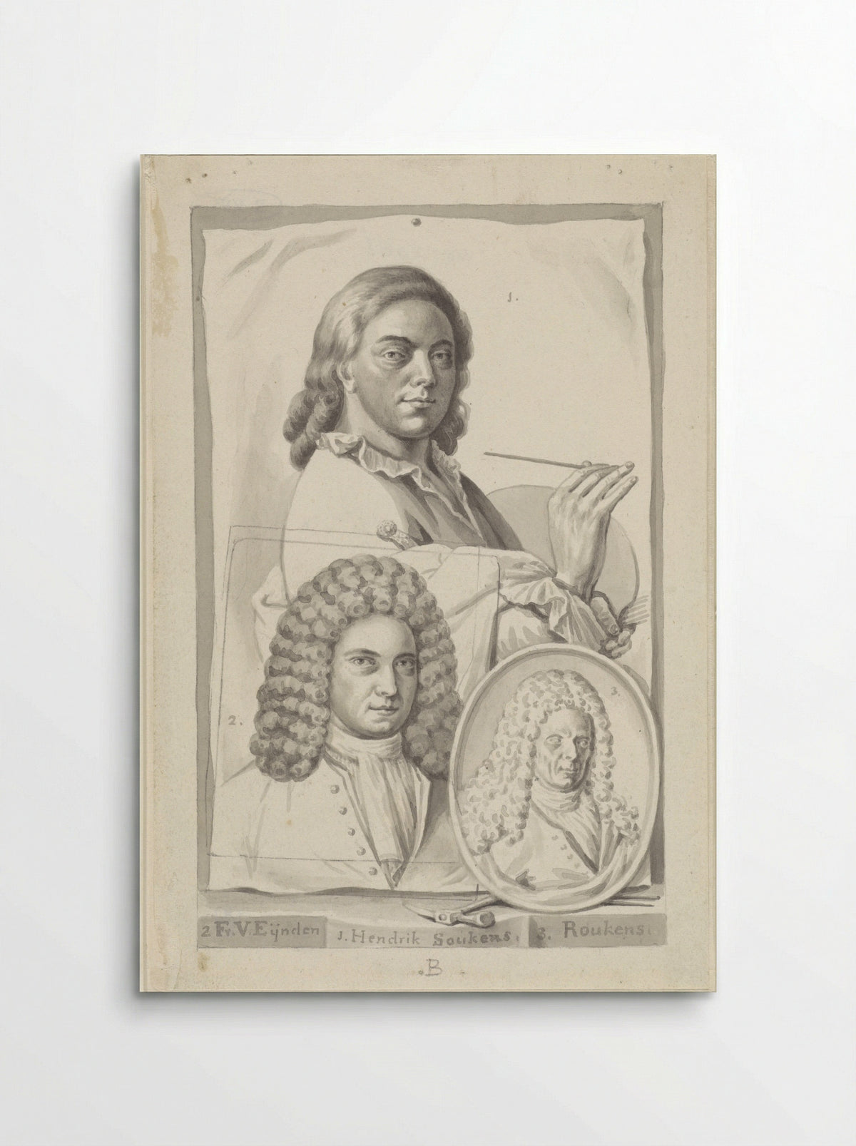 Portretten van Hendrik Soukens, Roukens en Frans van Eynden - Roeland van Eynden - Poster
