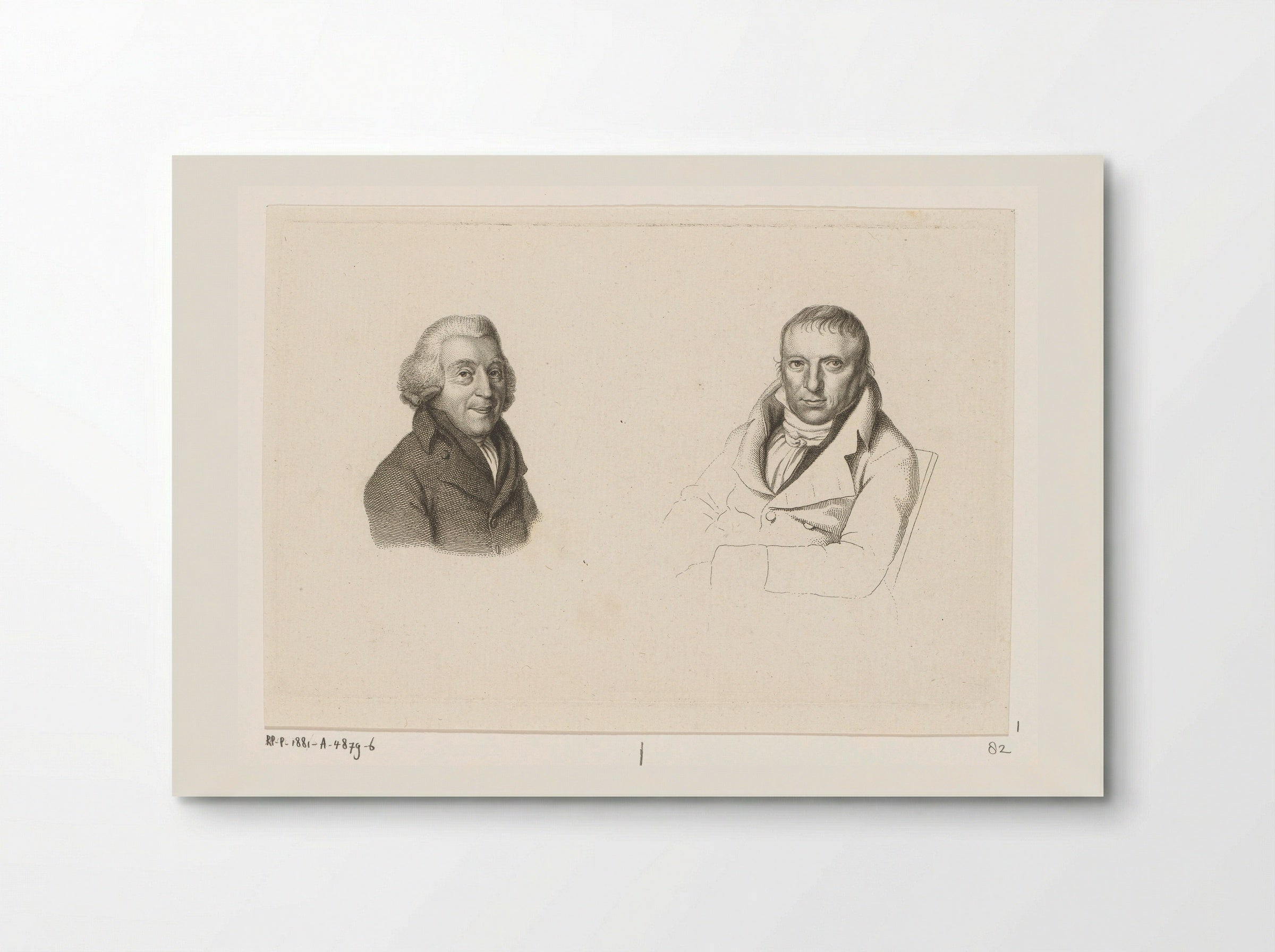 Portretten van Joannes Wilmet en Johannes Kinker - Jacob Ernst Marcus - Poster