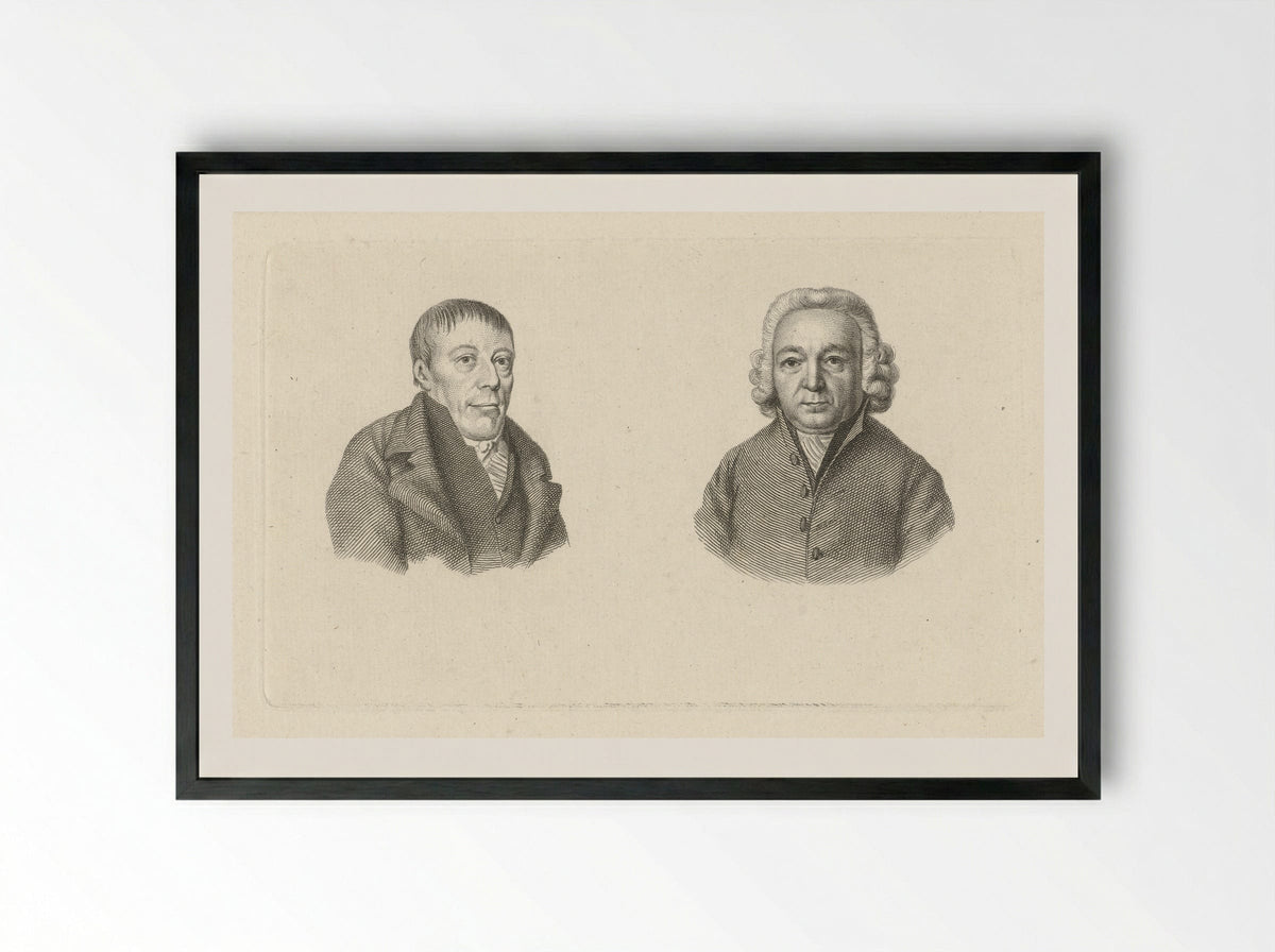 Portretten van Paulus van Hemert en Jean Henri van Swinden - Jacob Ernst Marcus - Framed Print Black