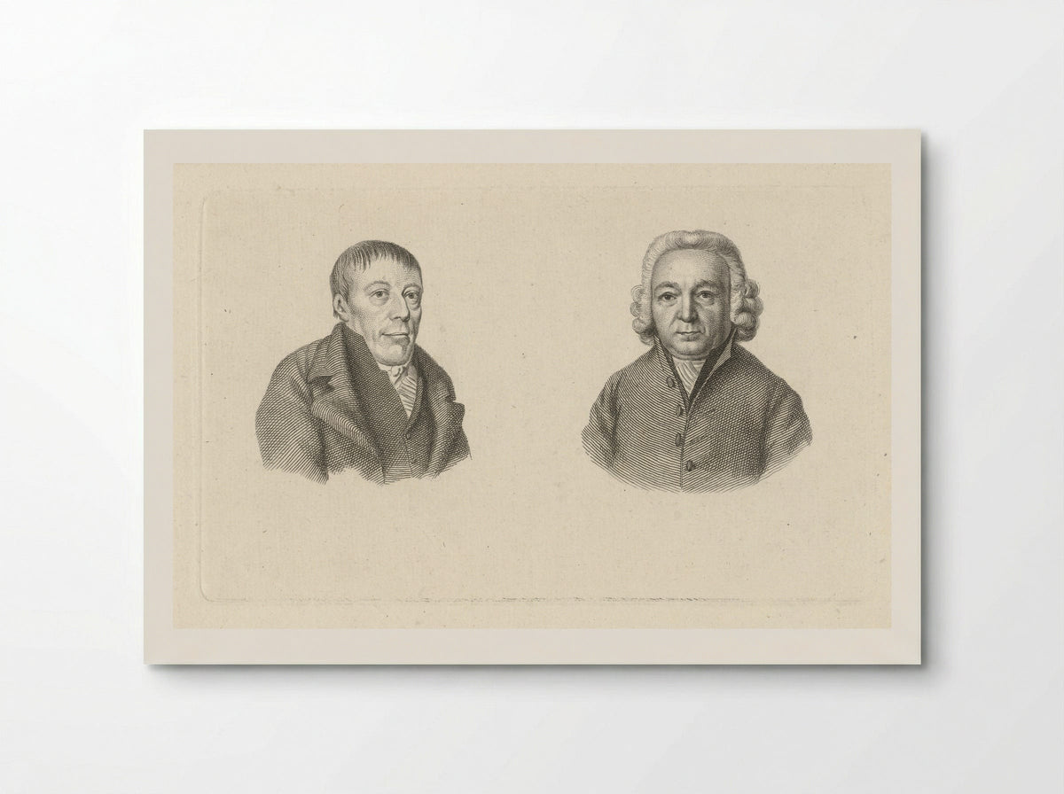 Portretten van Paulus van Hemert en Jean Henri van Swinden - Jacob Ernst Marcus - Poster