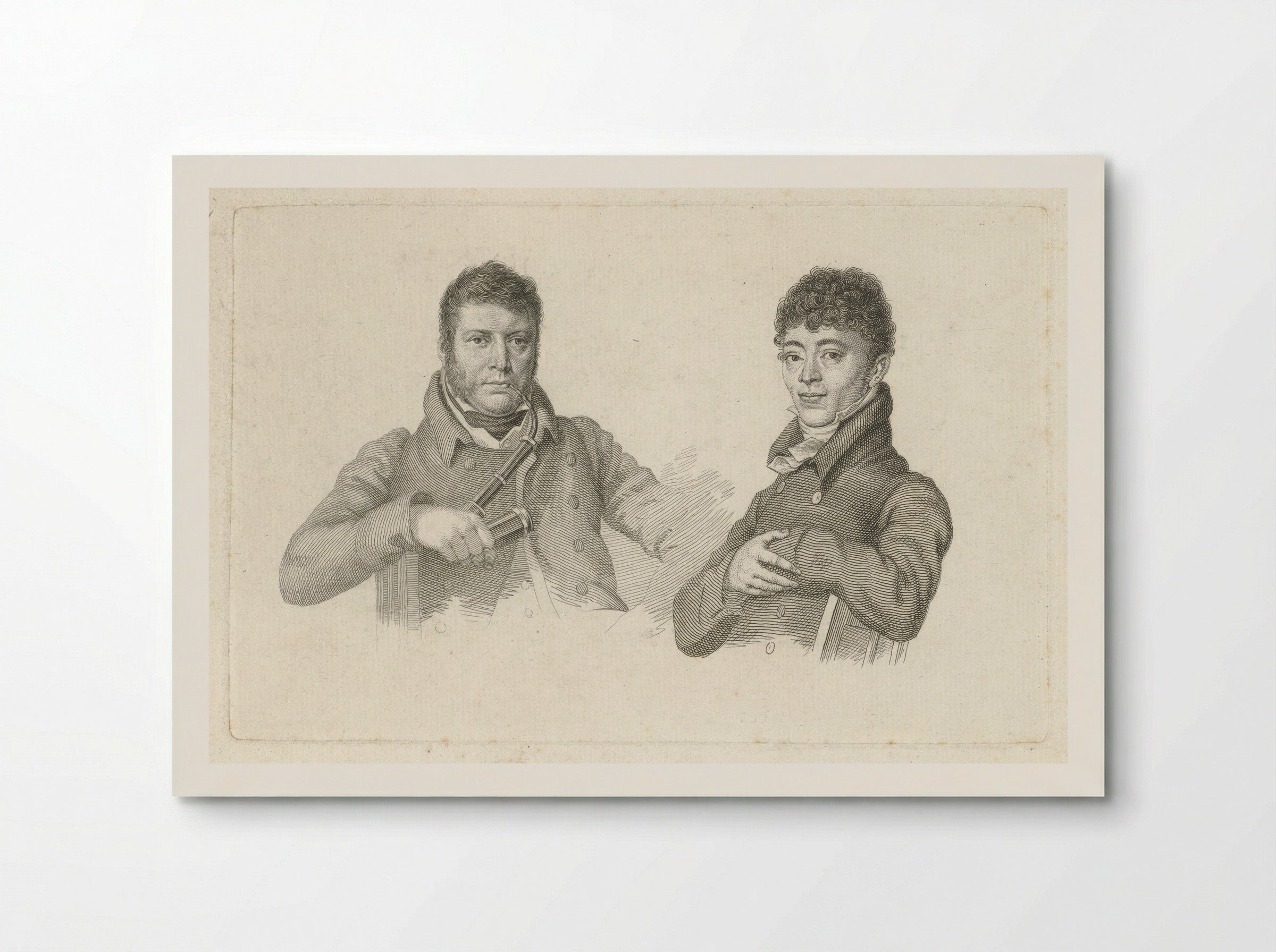 Portretten van Pieter Gerardus van Os en Albertus Jonas Brandt - Jacob Ernst Marcus - Poster