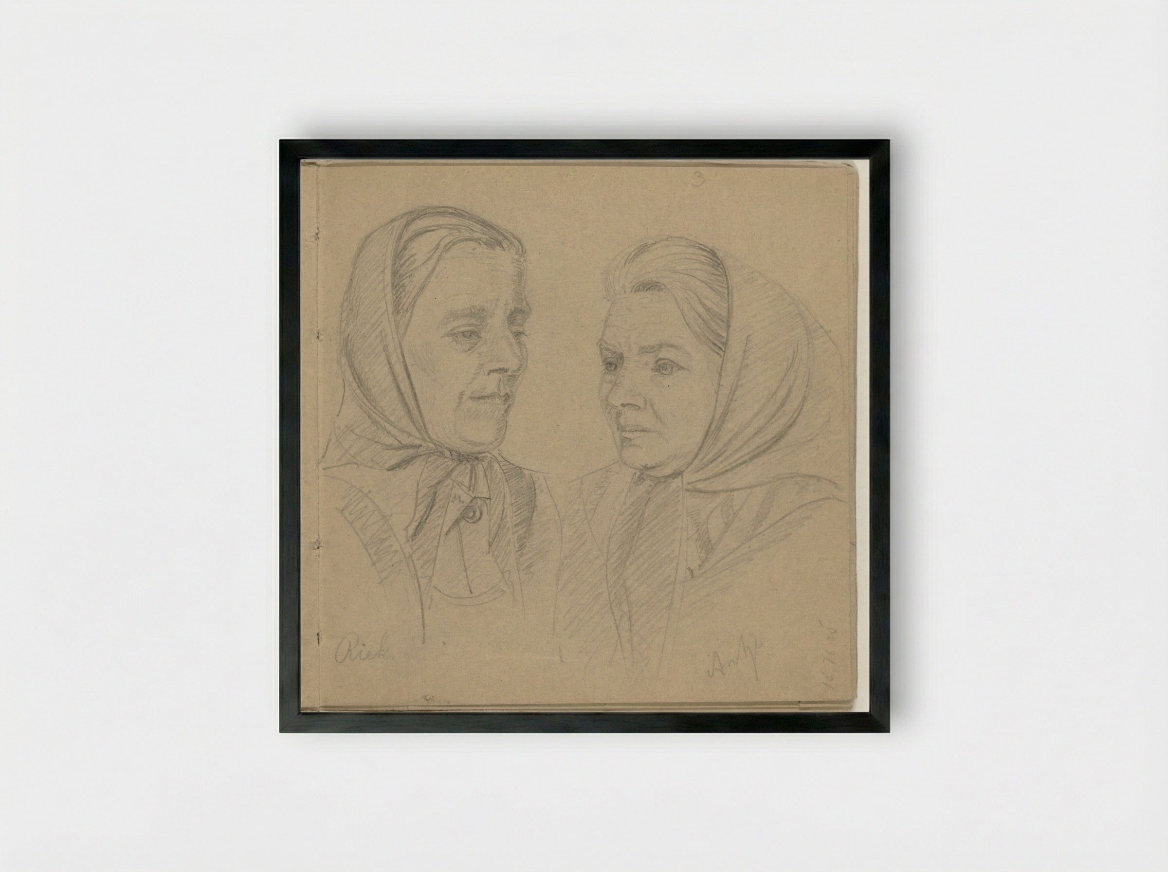 Portretten van Riek en Antje - To Frank-Stoltz - Framed Print Black