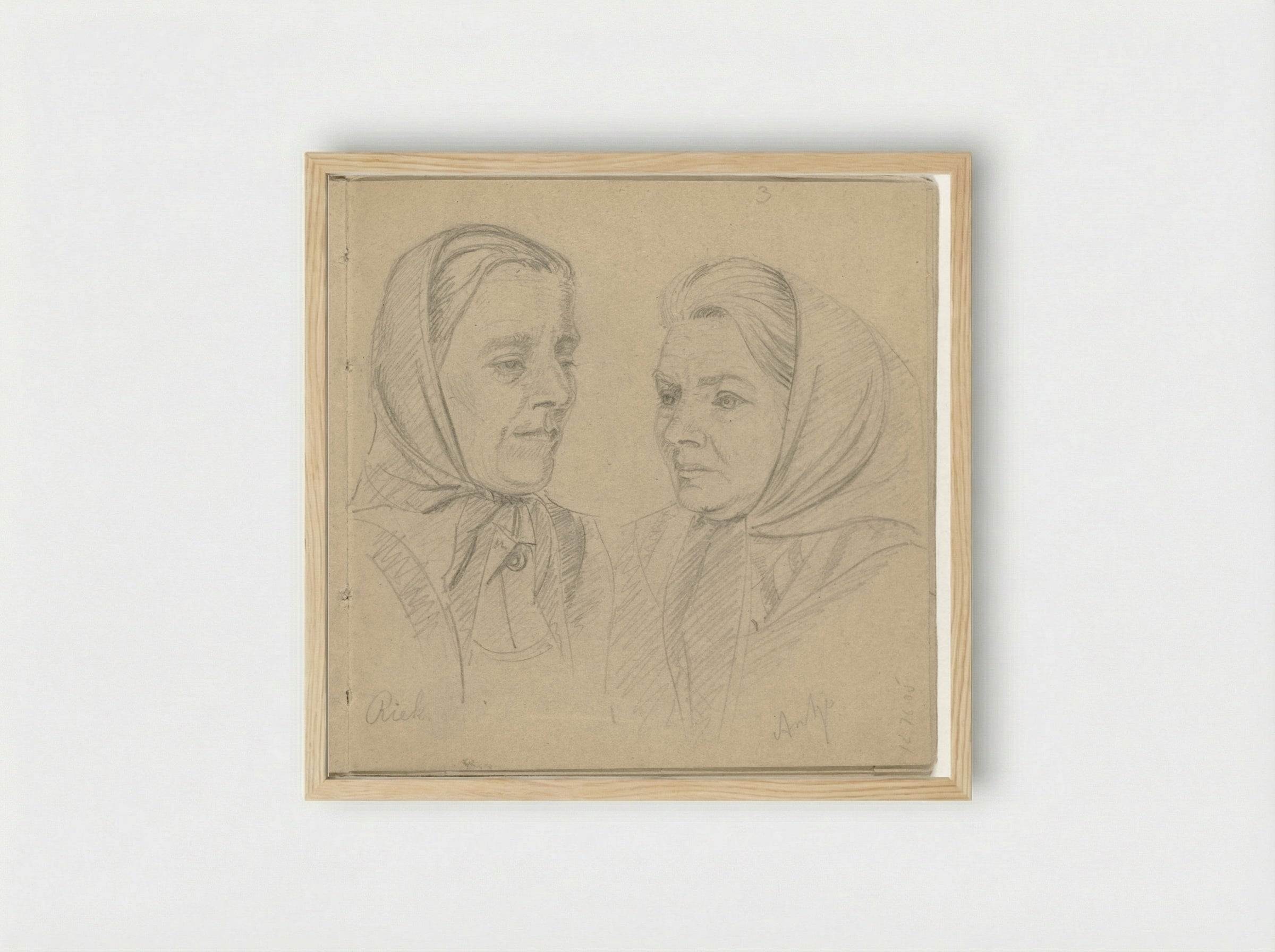 Portretten van Riek en Antje - To Frank-Stoltz - Framed Print Wood