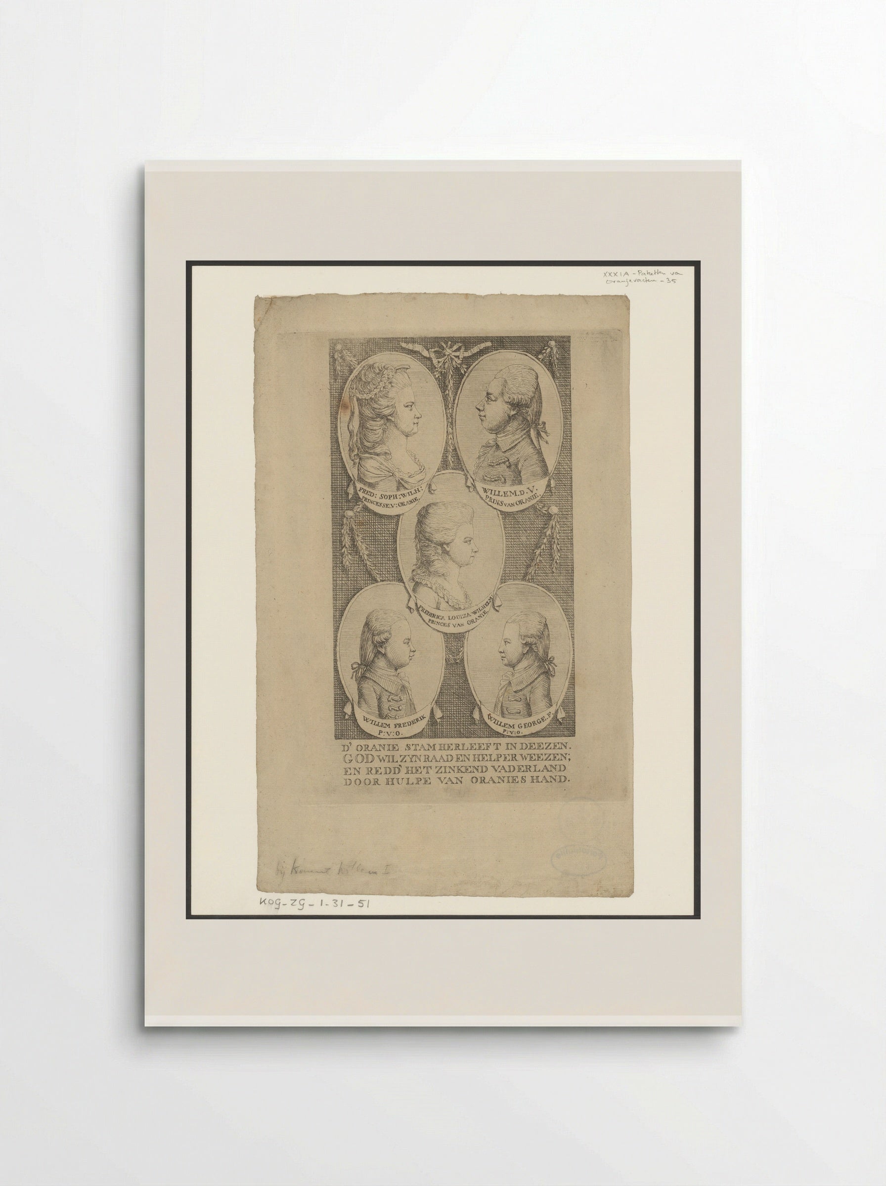 Portretten van de familie Oranje-Nassau - Johannes Jelgerhuis - Poster