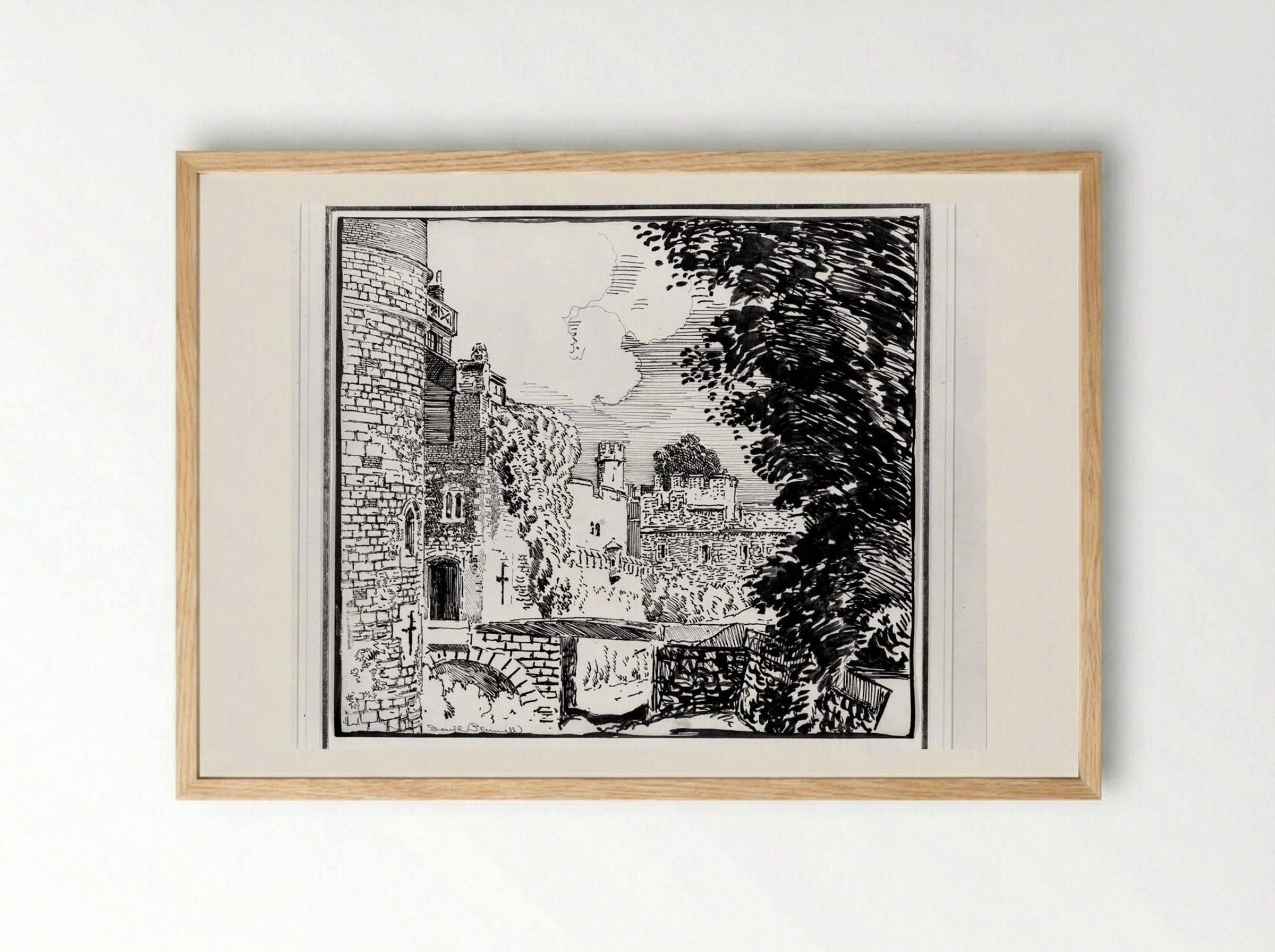 Postern Gateway - Joseph Pennell - Framed Print Wood