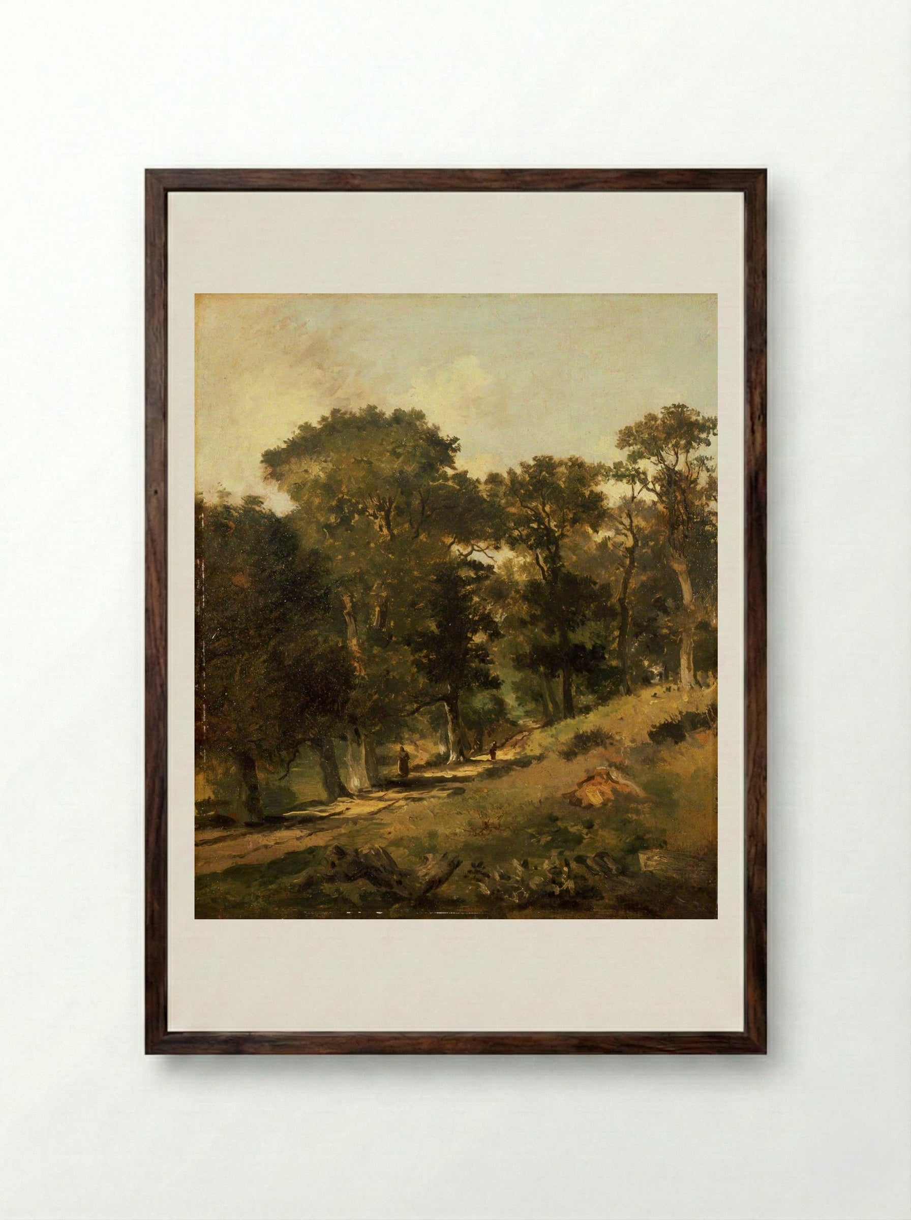 Postwick Grove, Norwich - John Crome - Framed Print Dark Wood