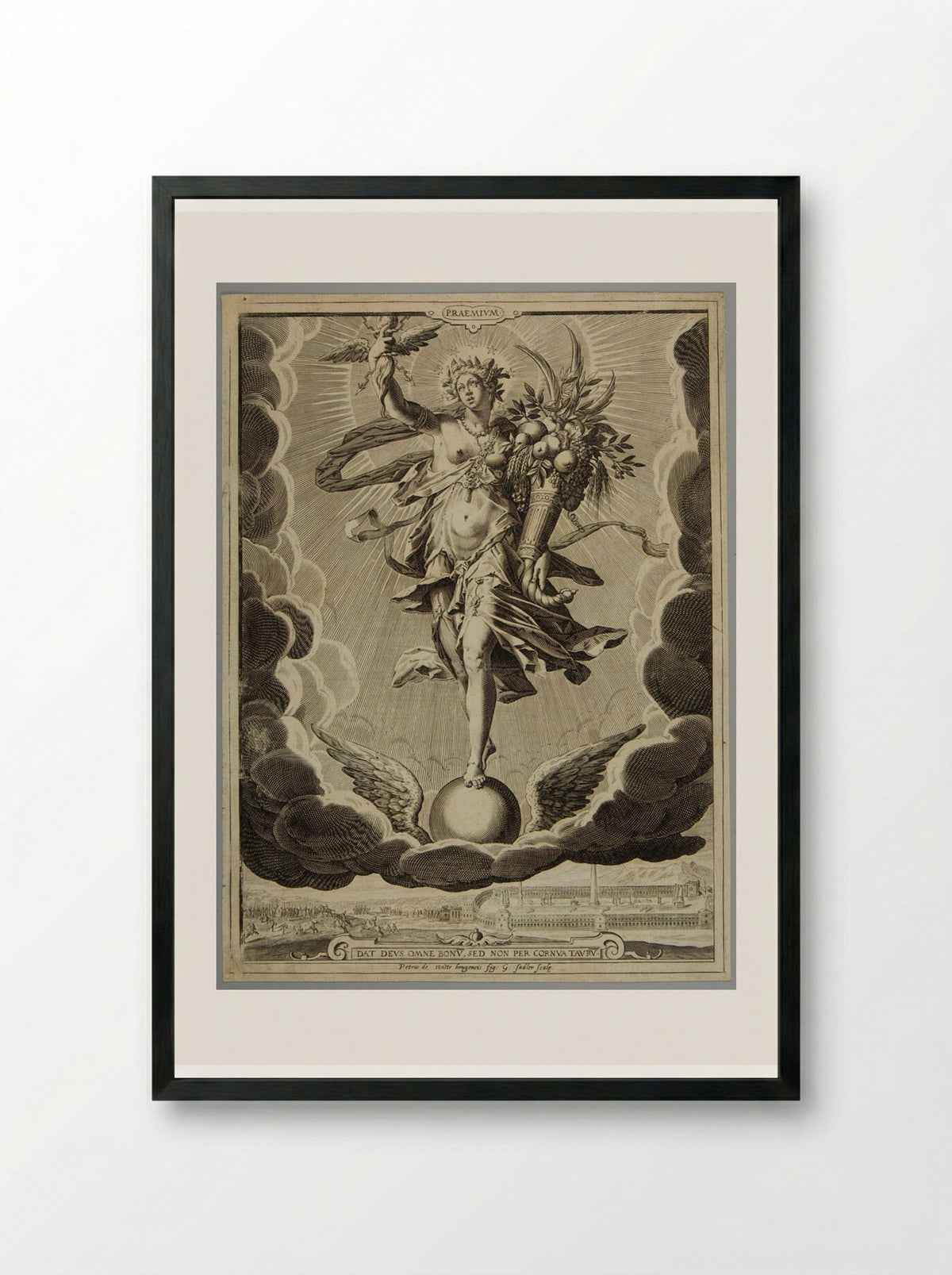 Praemium - Aegidius Sadeler II - Framed Print Black