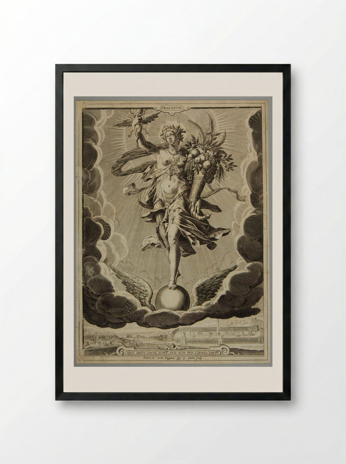 Praemium - Aegidius Sadeler II - Framed Print Black