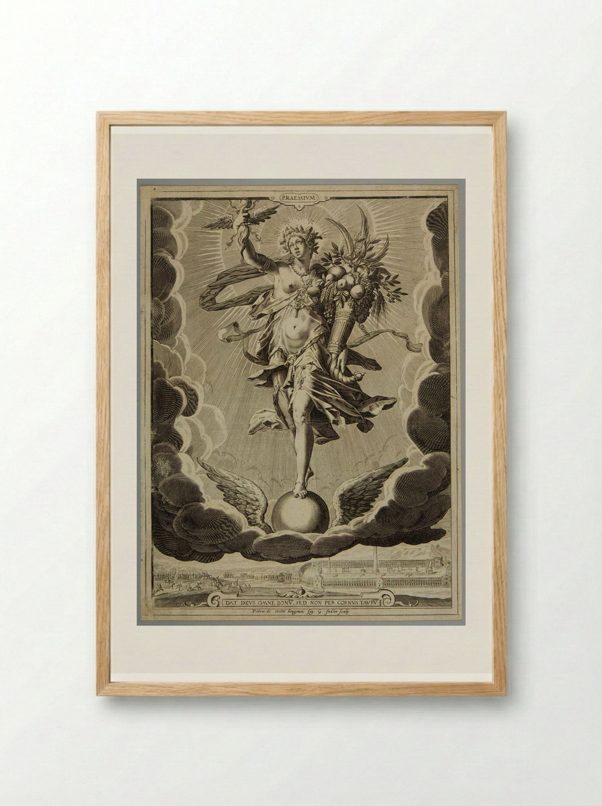 Praemium - Aegidius Sadeler II - Framed Print Wood