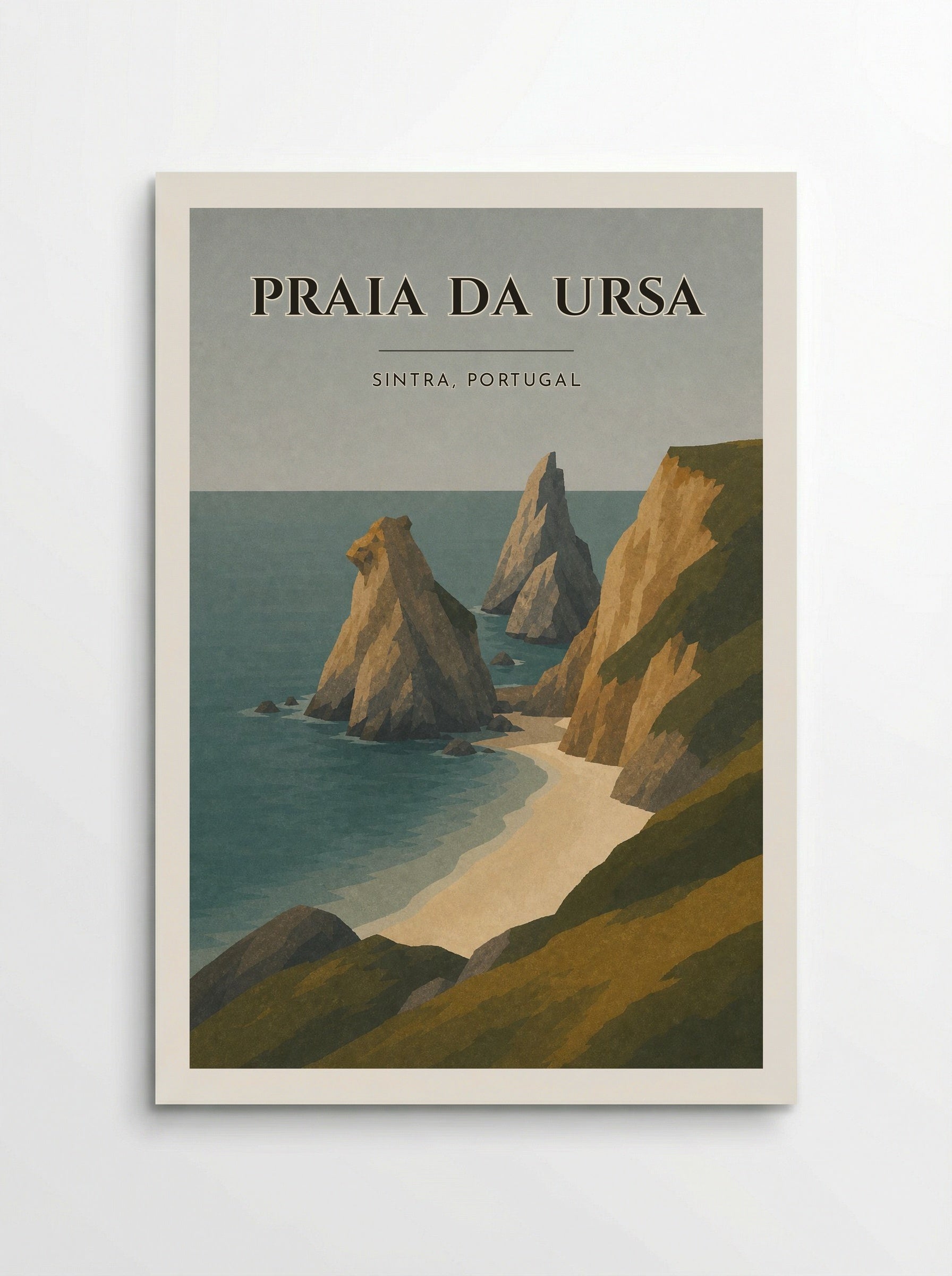 Praia da Ursa Travel Poster Artwork - Poster