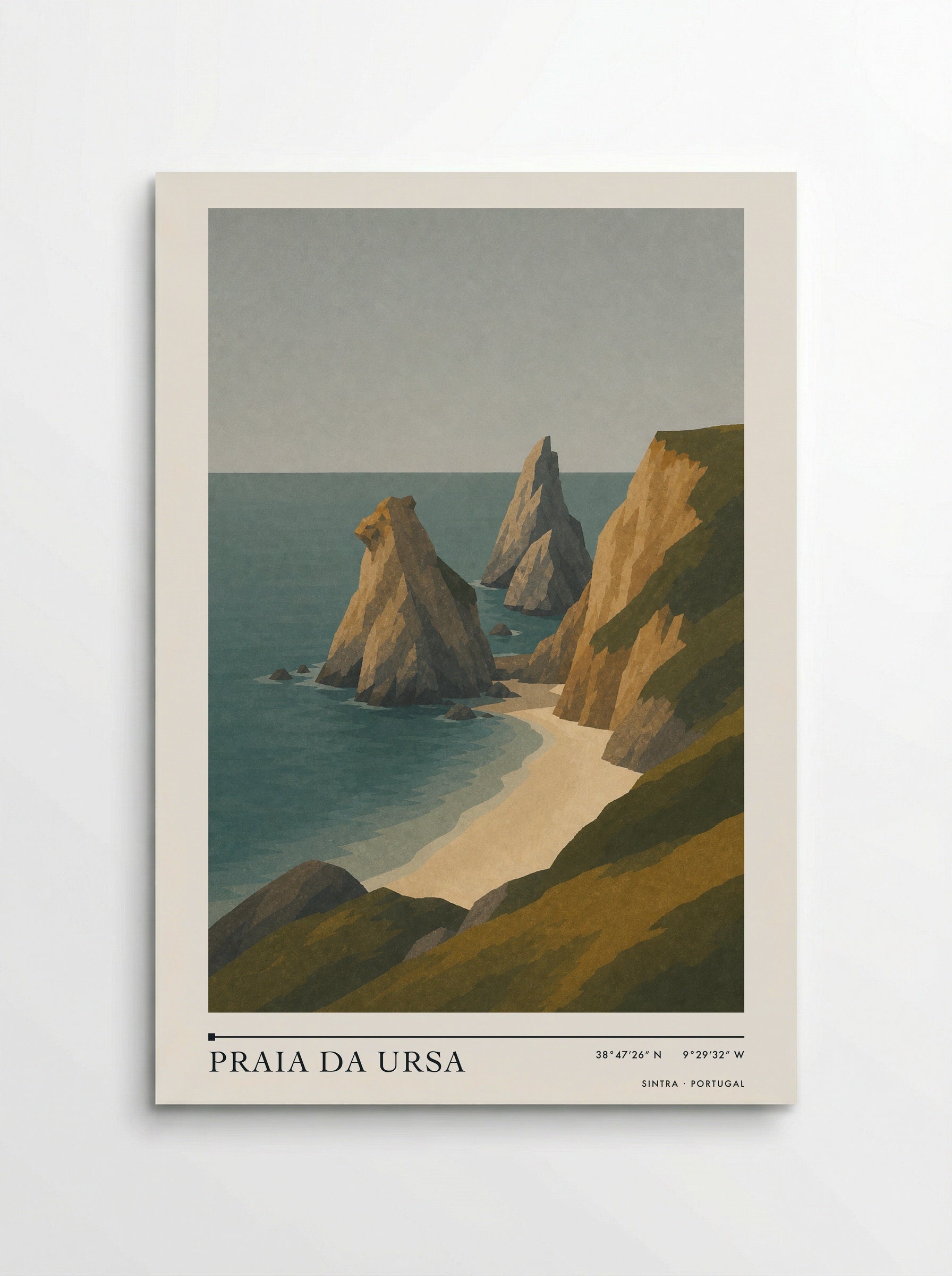 Praia da Ursa Travel Poster Artwork - Poster