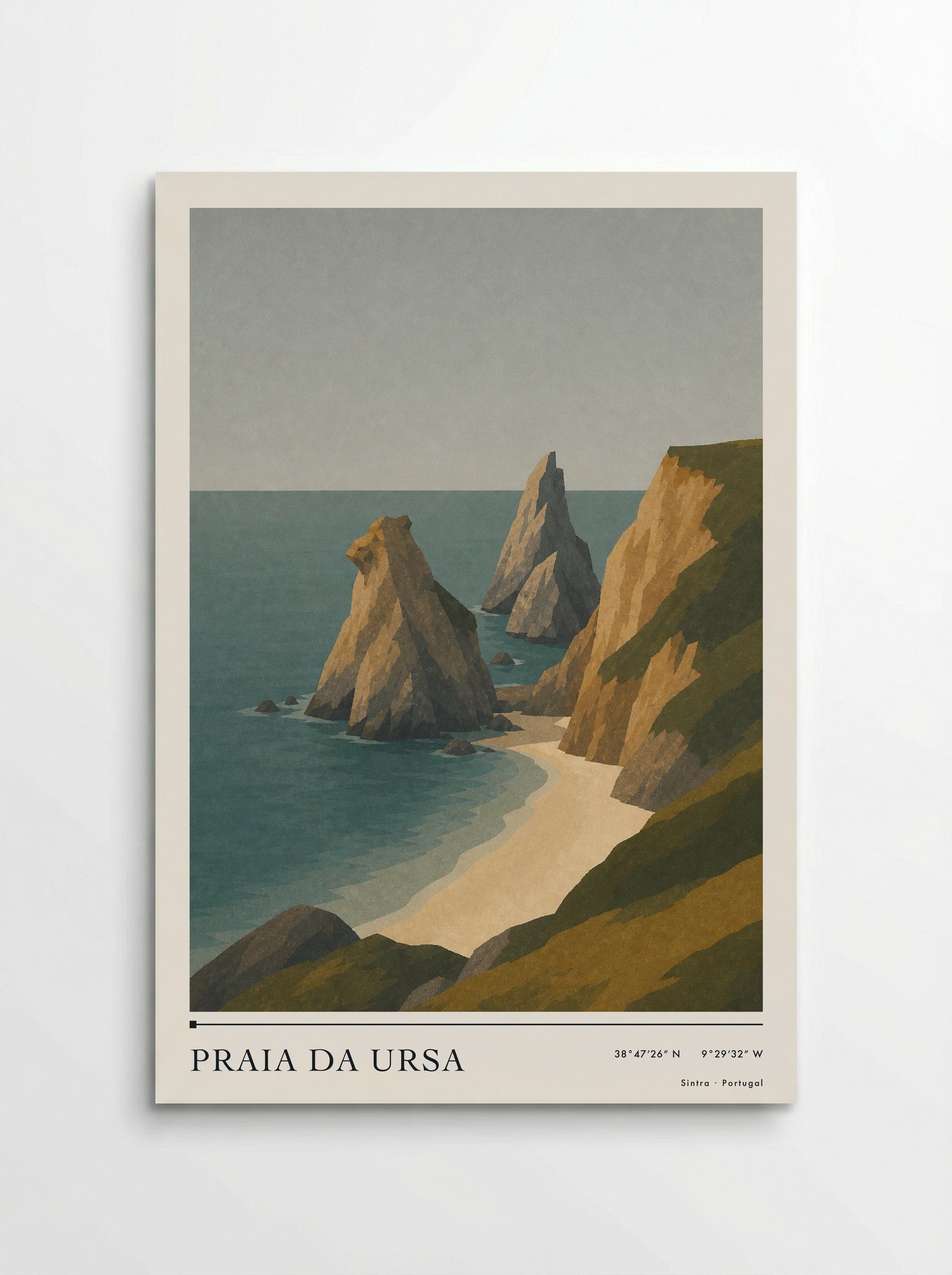 Praia da Ursa Travel Poster Artwork - Poster