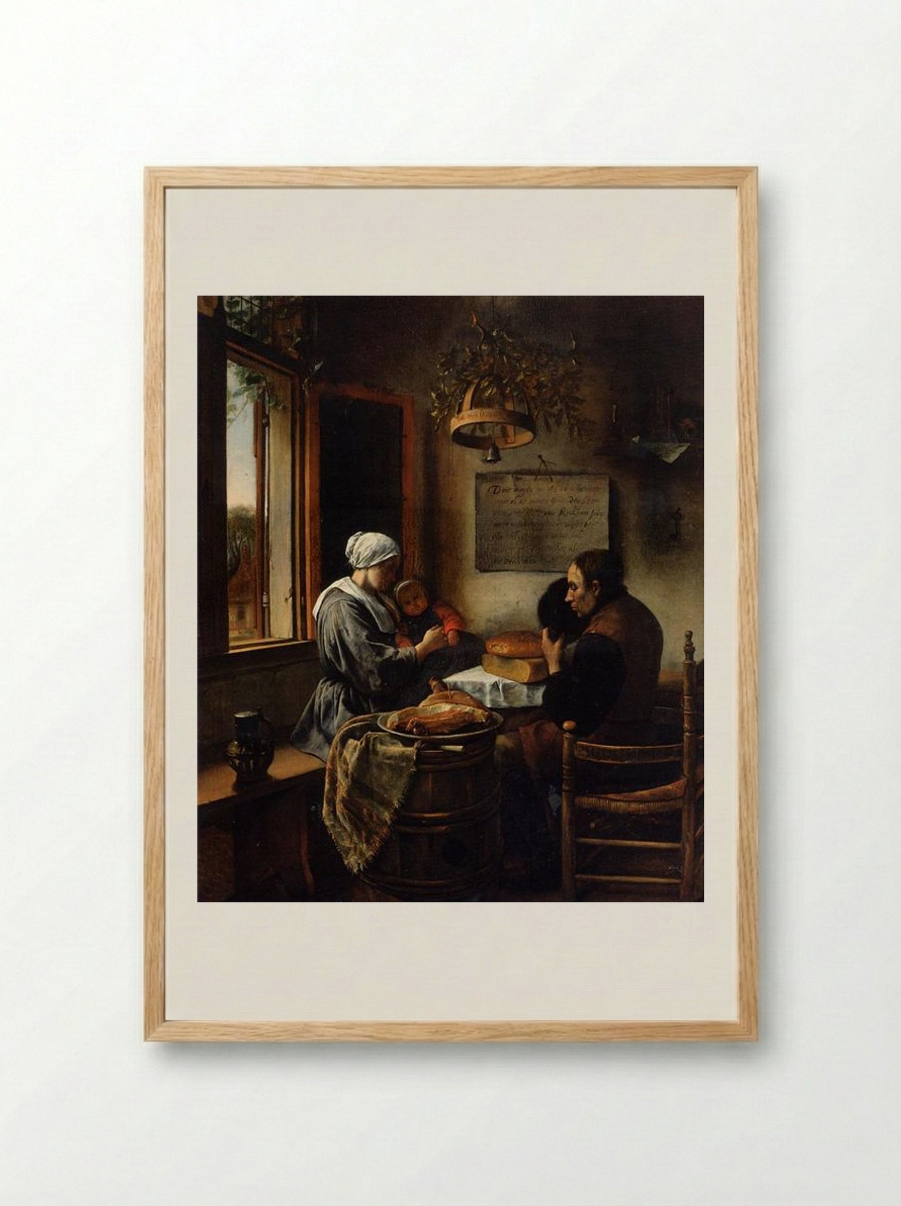 Prayer before Meal - Jan Steen - Framed Print Wood