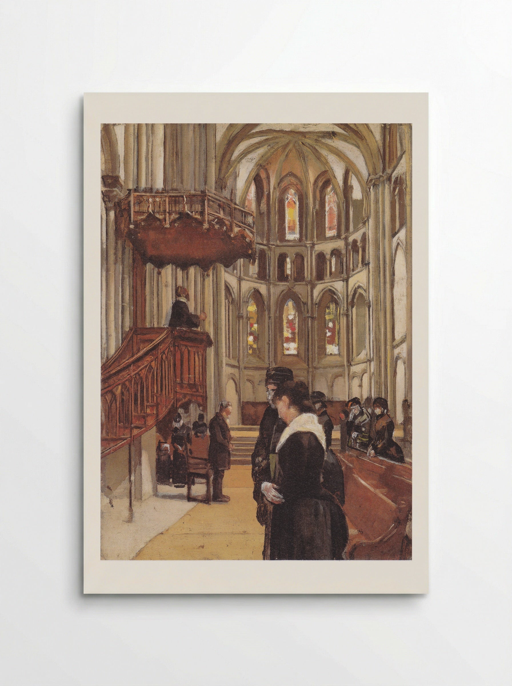 Prayer in the Saint Pierre Cathedral in Geneva - Ferdinand Hodler - Poster