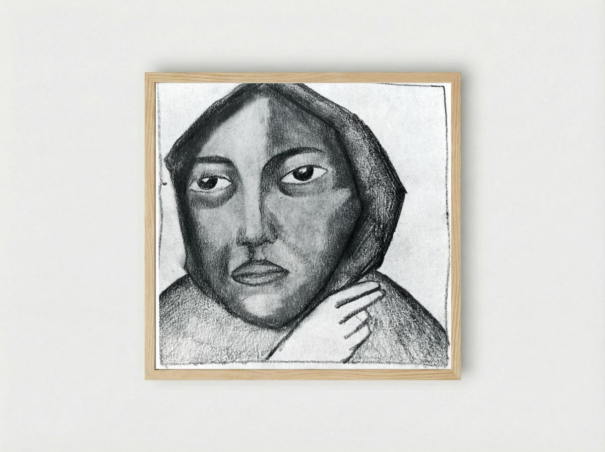 Praying Woman - Kazimir Malevich - Framed Print Wood