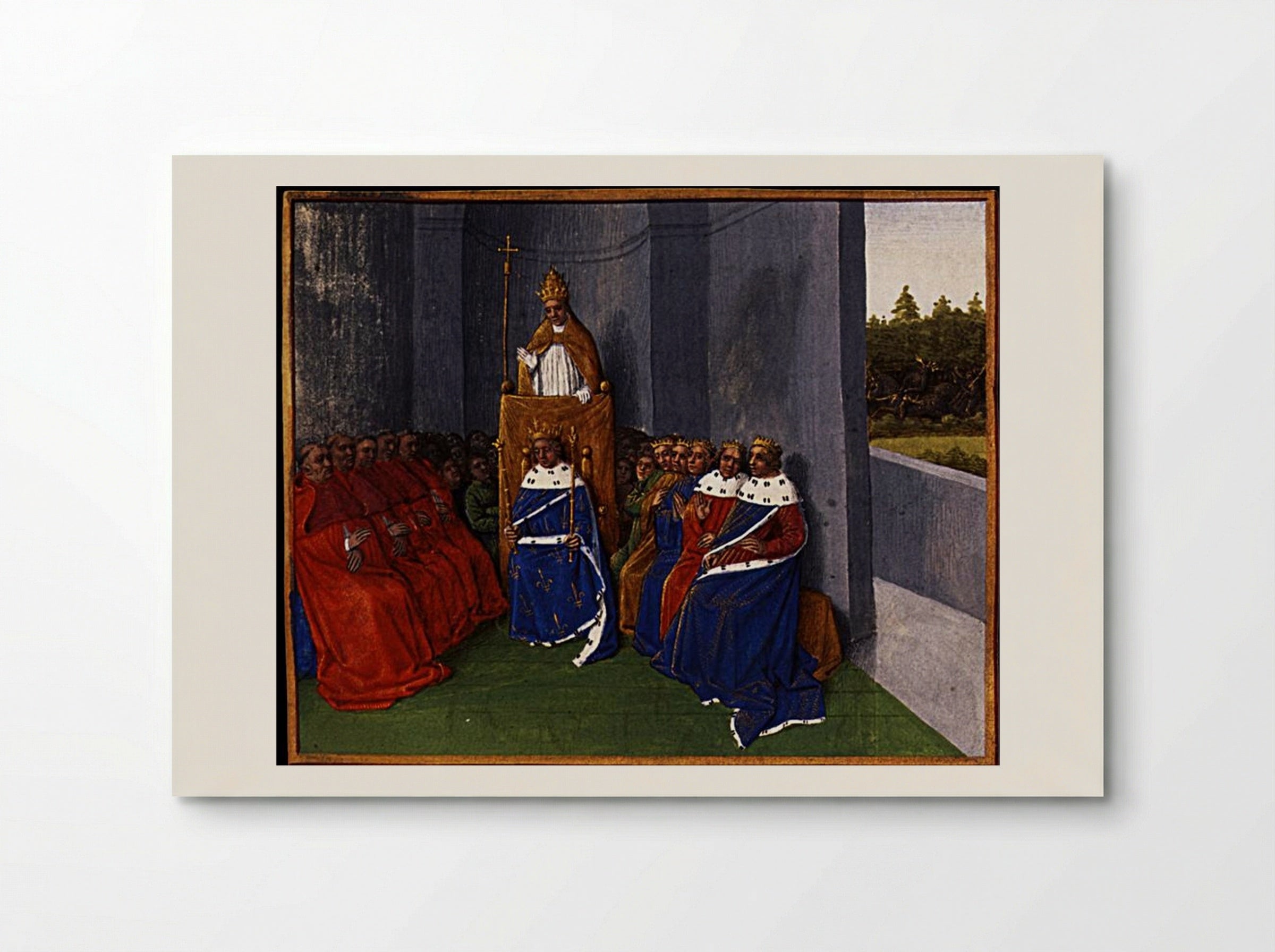 Preaching the First Crusade at Clermont - Jean Fouquet - Poster