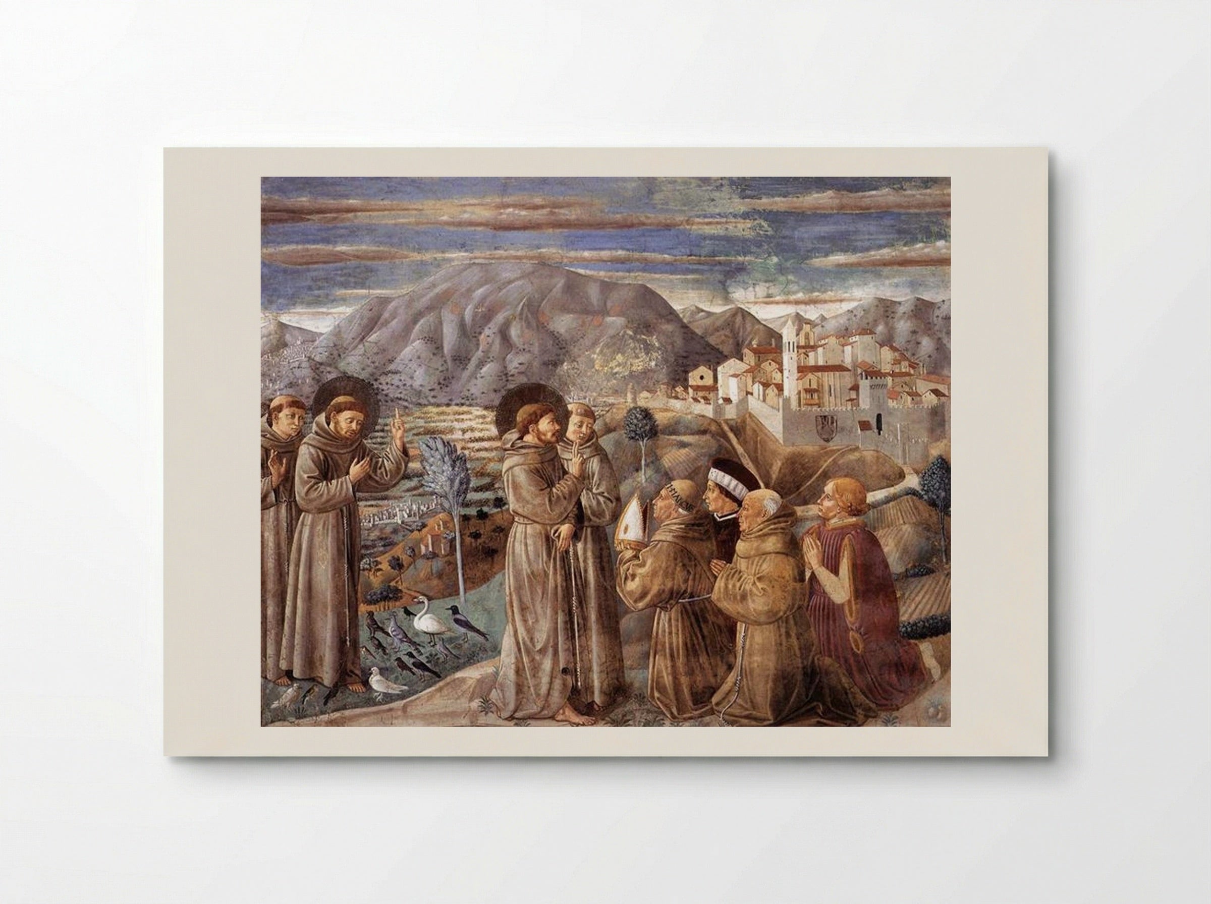 Preaching to the Birds and Blessing Montefalco - Benozzo Gozzoli - Poster