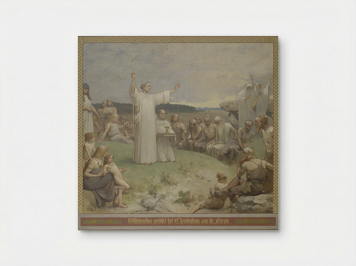 Prediking van het Christendom in Drenthe - Georg Sturm - Poster