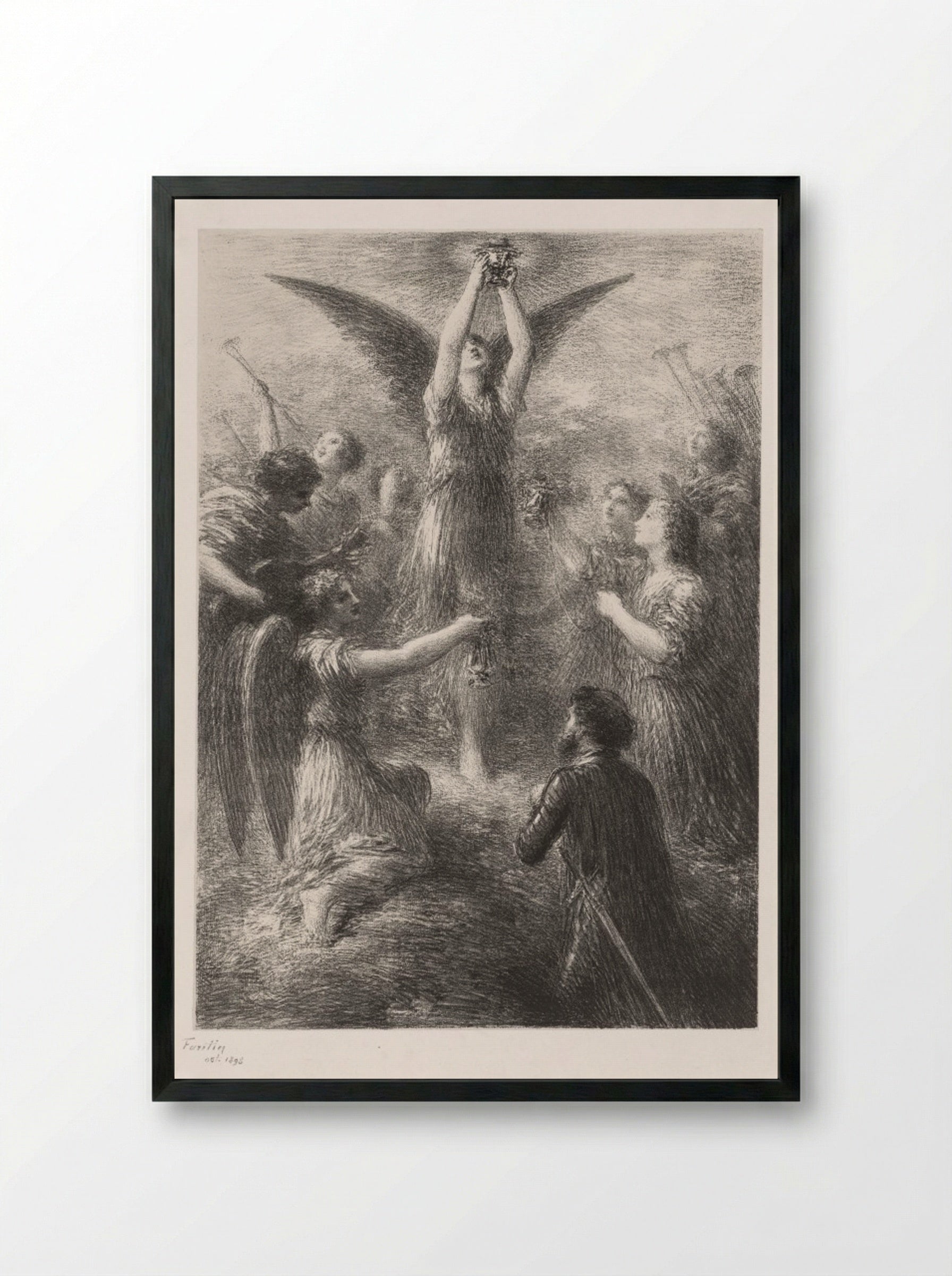 Prelude to Lohengrin - Henri Fantin-Latour - Framed Print Black