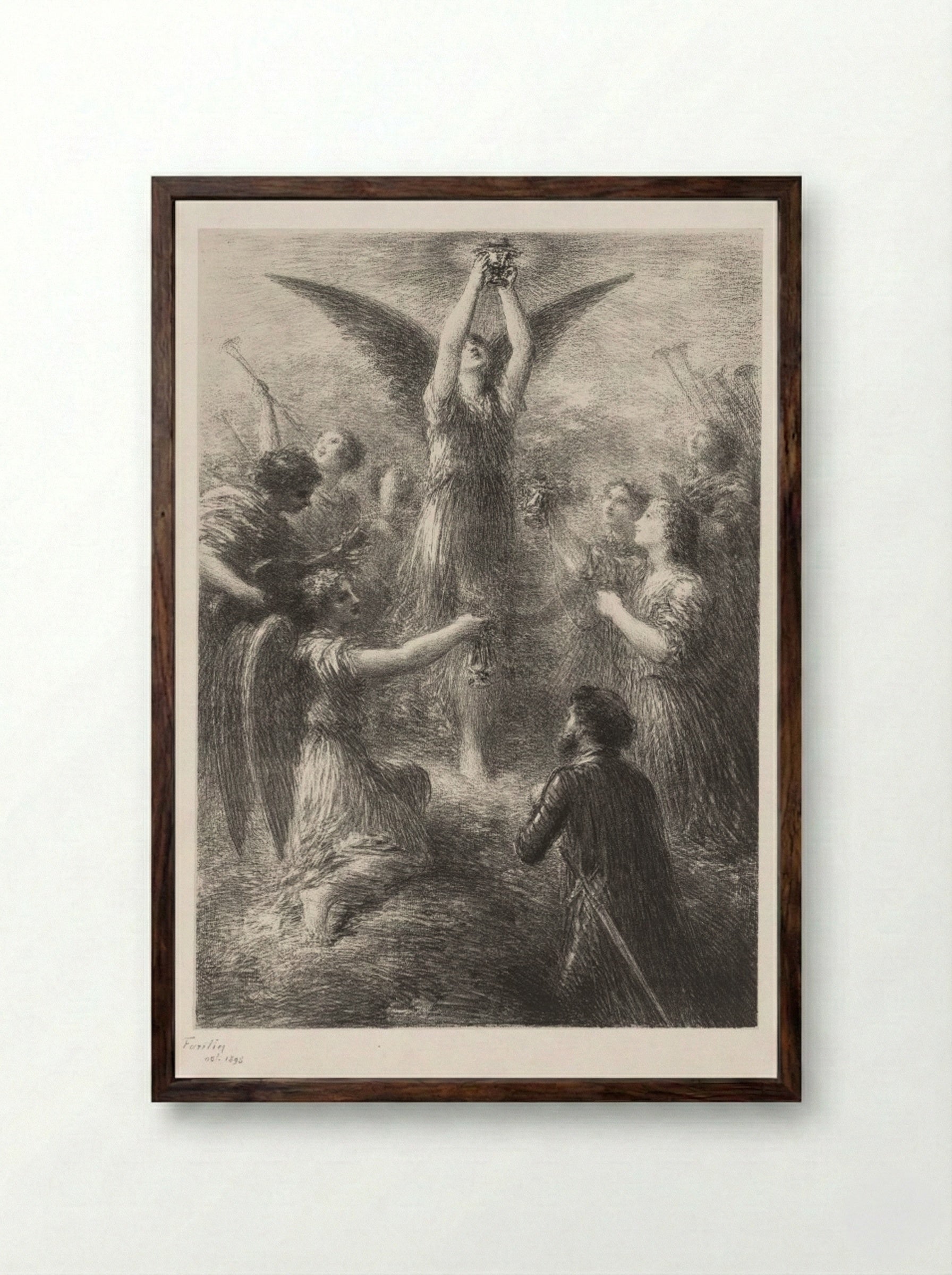 Prelude to Lohengrin - Henri Fantin-Latour - Framed Print Dark Wood