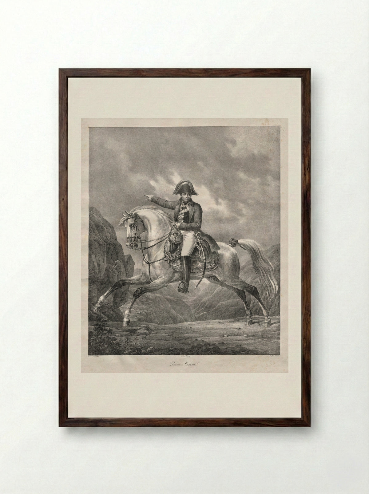 Premier Consul - Antoine Jean Weber - Framed Print Dark Wood