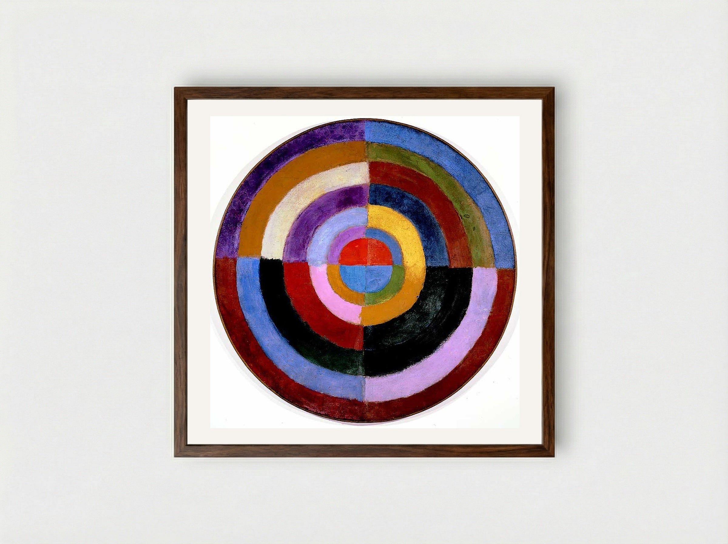 Premier Disque - Robert Delaunay - Framed Print Dark Wood