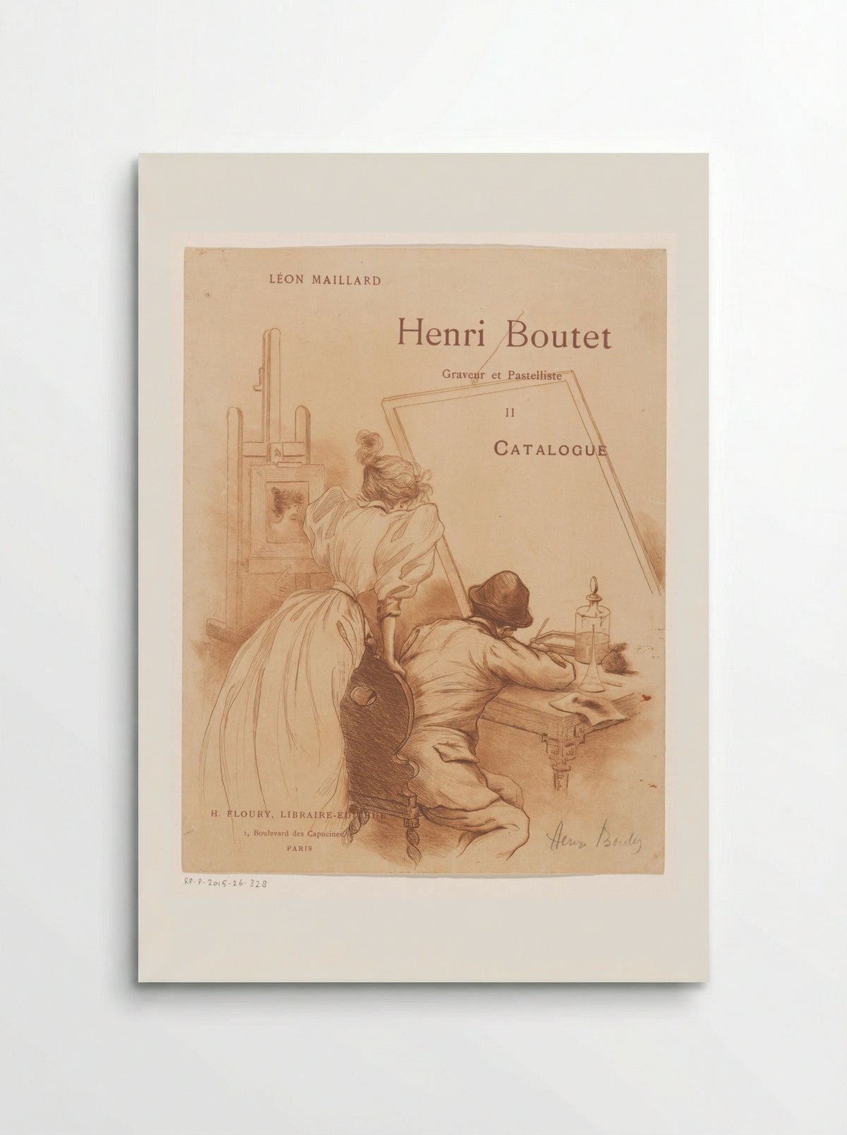 Prentmaker achter zijn werktafel - Henri Boutet - Poster