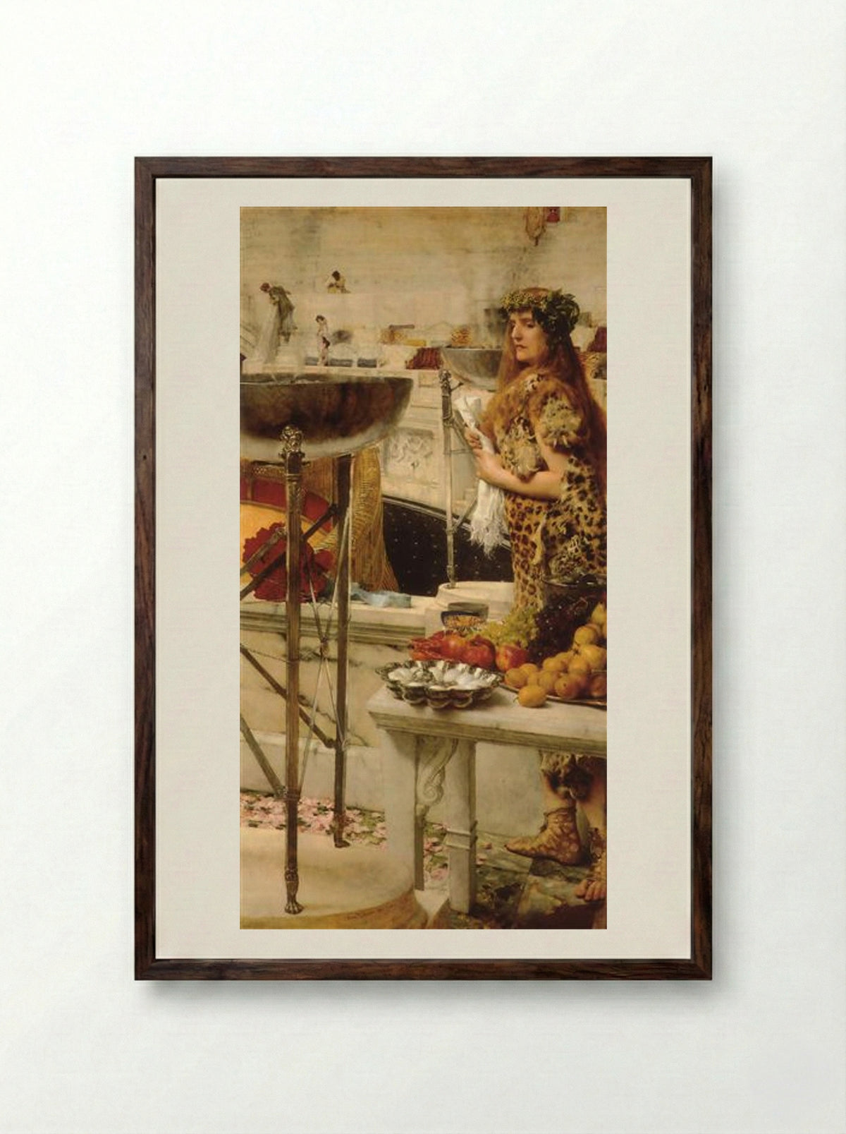 Preparation in the Coliseum - Sir Lawrence Alma-Tadema - Framed Print Dark Wood