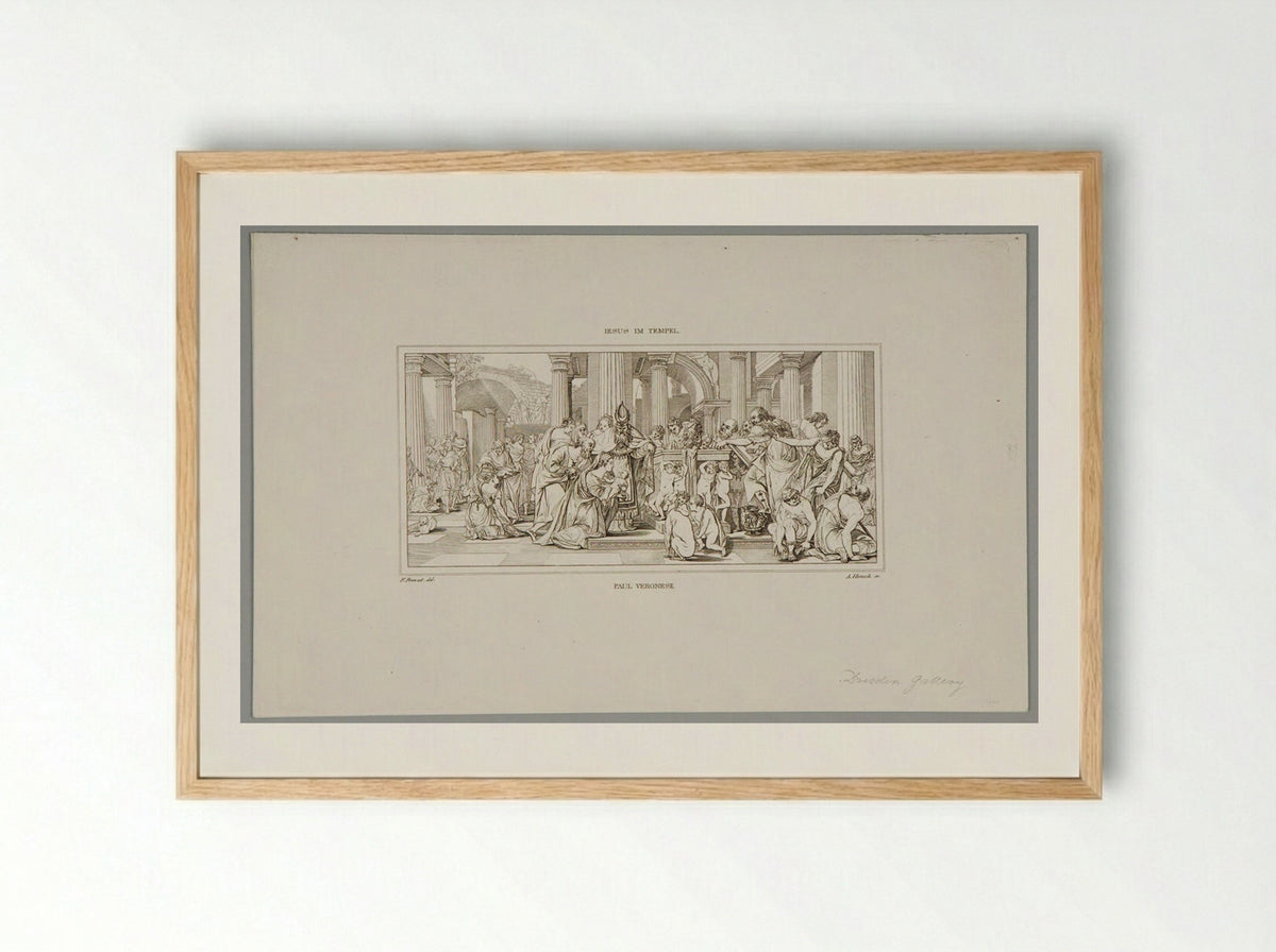 Presentation in the Temple (After Veronese) - Adolf Hohneck - Framed Print Wood