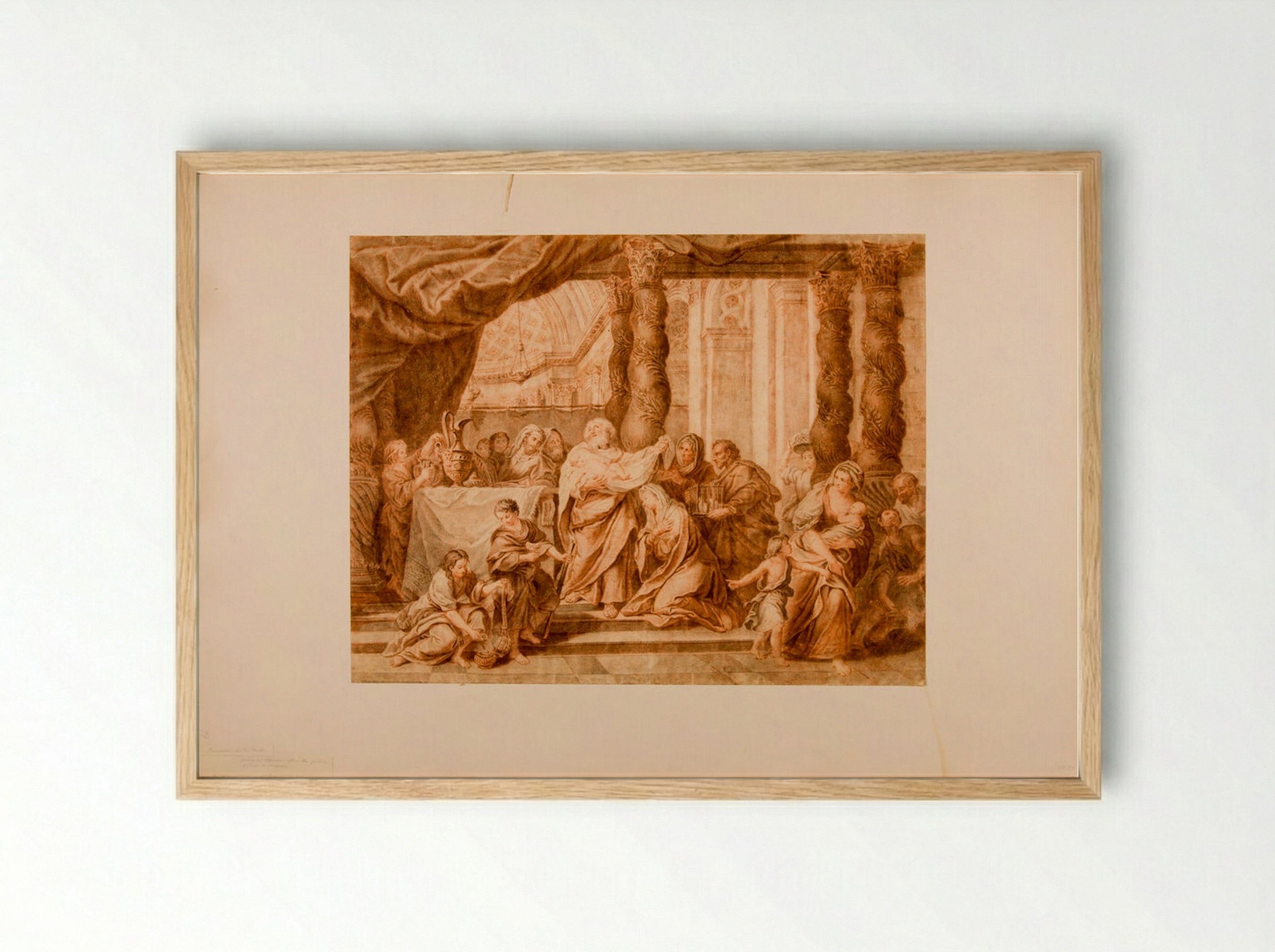 Presentation in the Temple, after Louis de Boulogne - Jan Joost van Cossiau - Framed Print Wood