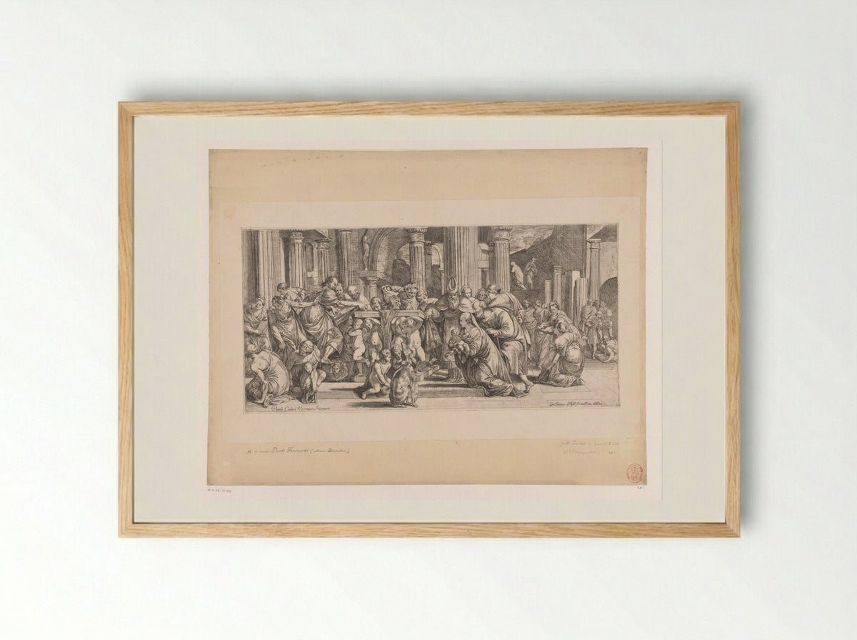 Presentation in the Temple - Guillaume Courtois - Framed Print Wood