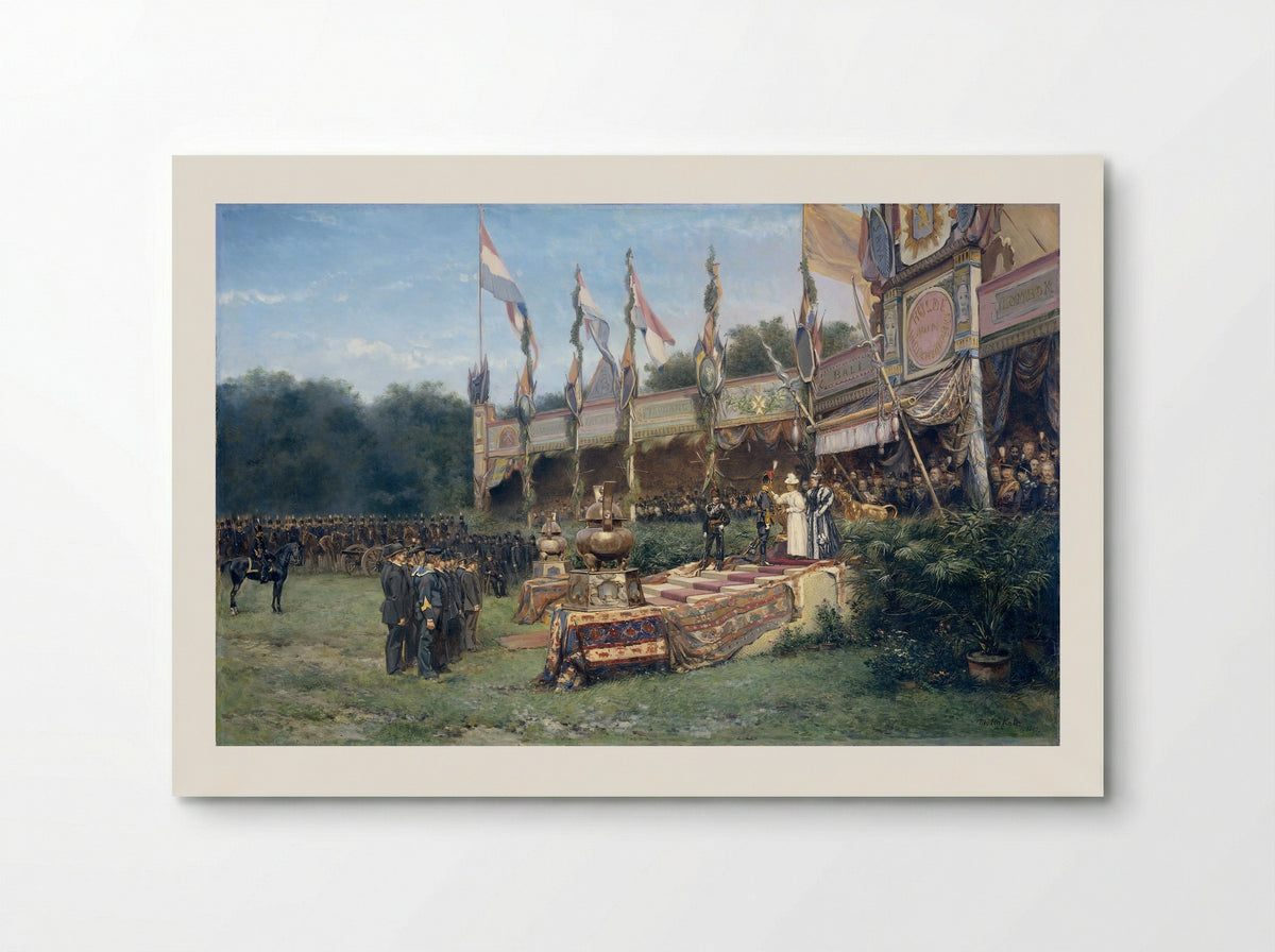 Presentation of the Lombok Cross by Queen Wilhelmina on the Malieveld - Mari ten Kate - Poster