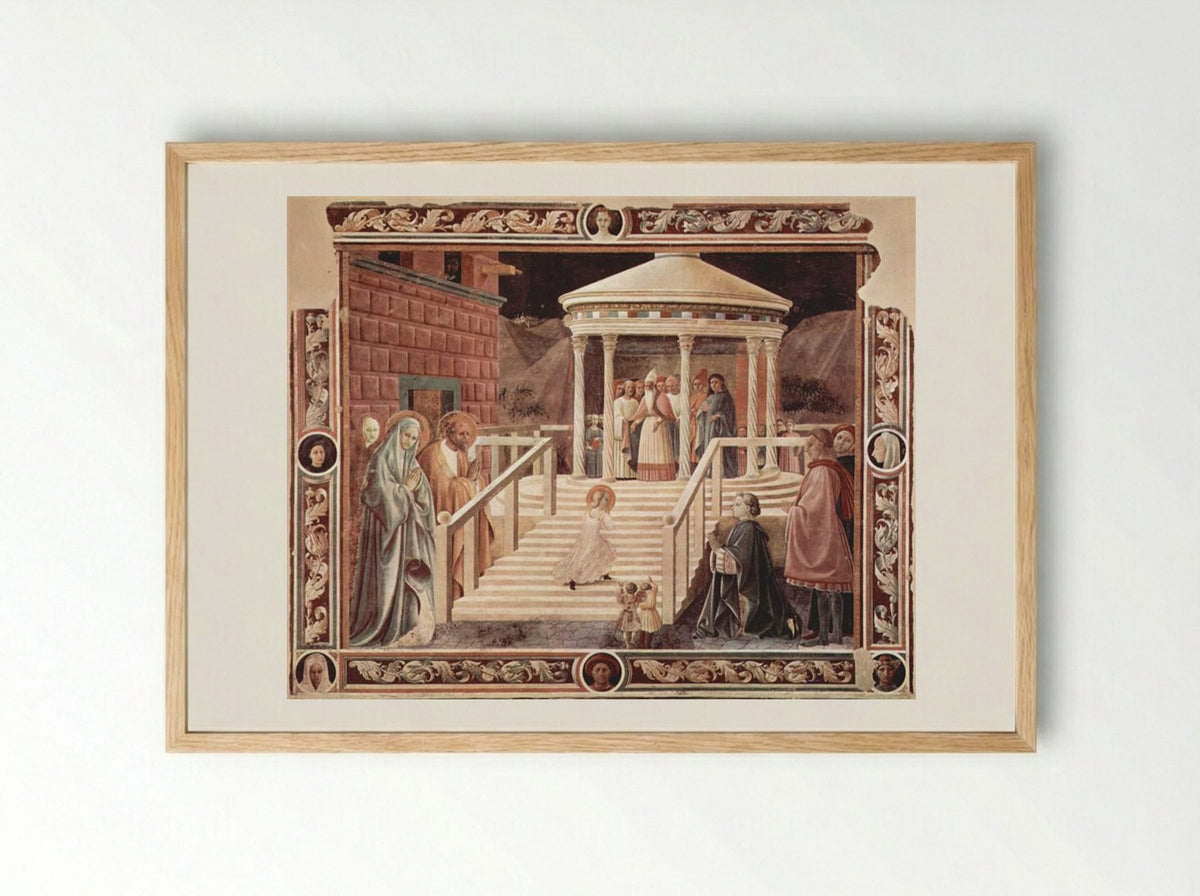 Presentation of the Virgin in the Temple - Paolo Uccello - Framed Print Wood