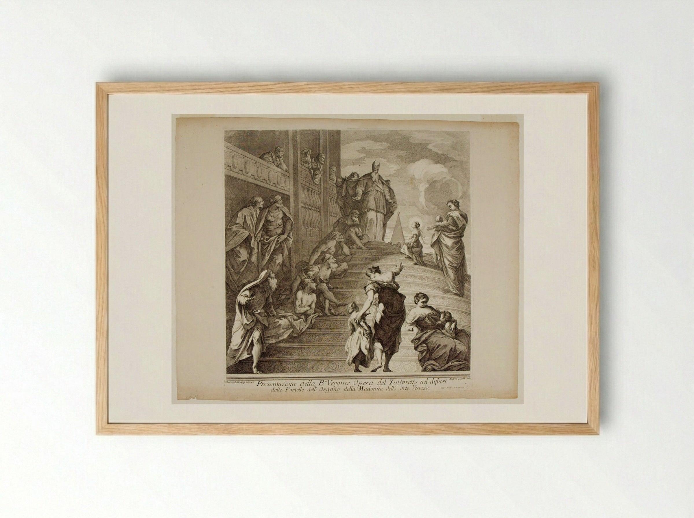 Presentation of the Virgin - Andrea Zucchi - Framed Print Wood