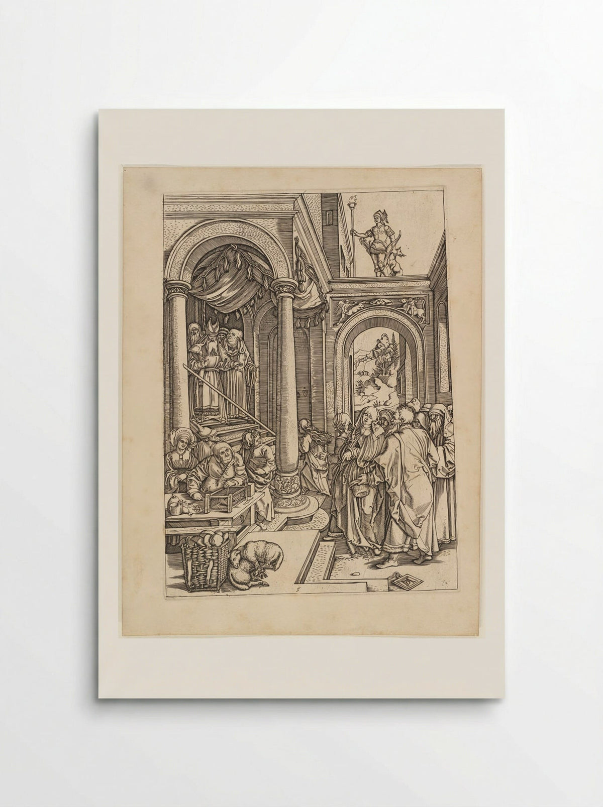 Presentation of the Young Virgin in the Temple - Marcantonio Raimondi - Poster