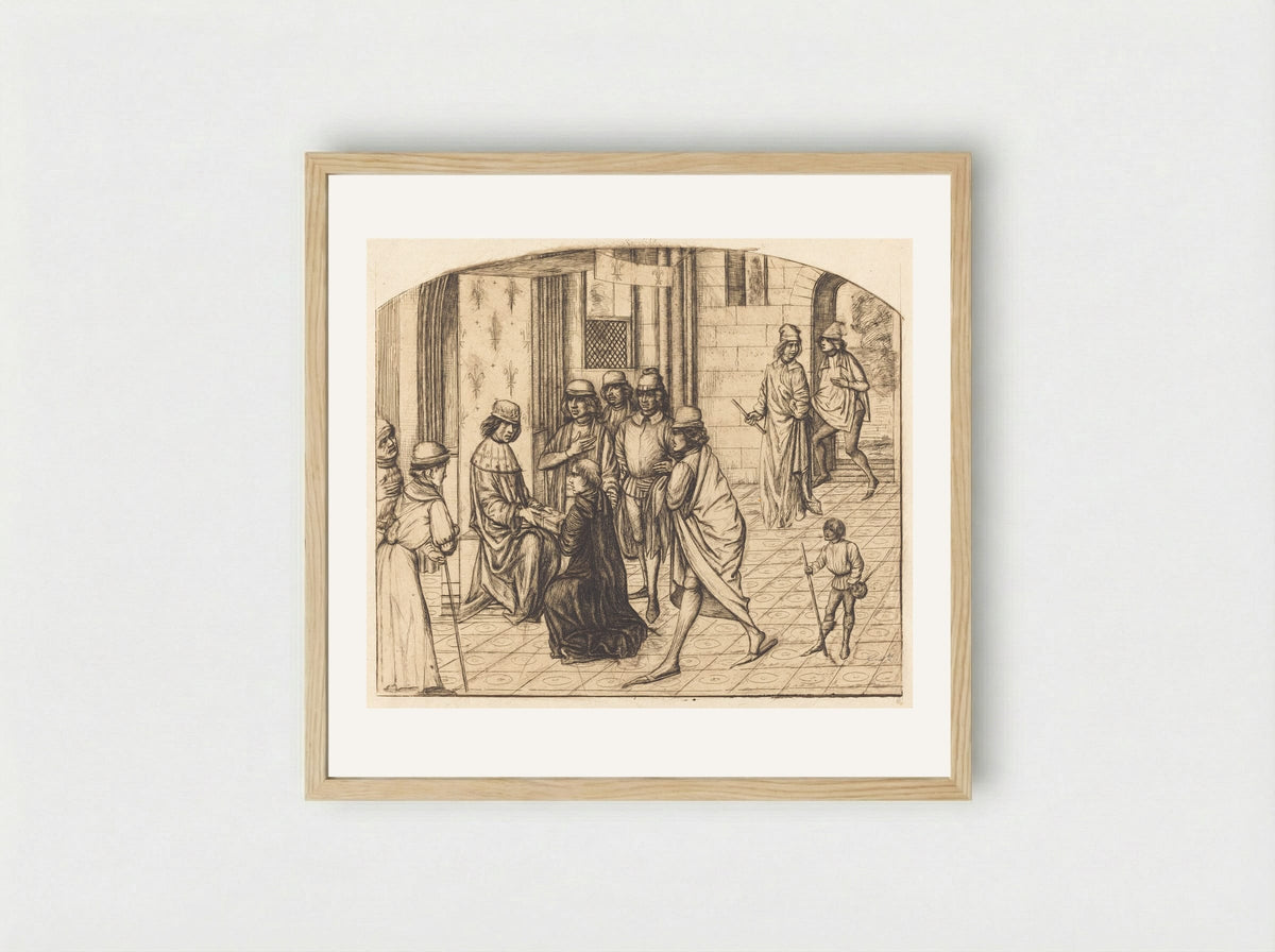 Presentation to Louis XI by Valerius Maximus - Charles Meryon - Framed Print Wood