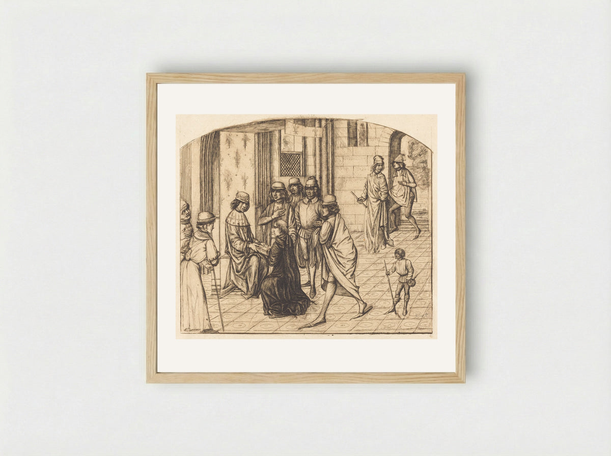 Presentation to Louis XI by Valerius Maximus - Charles Meryon - Framed Print Wood