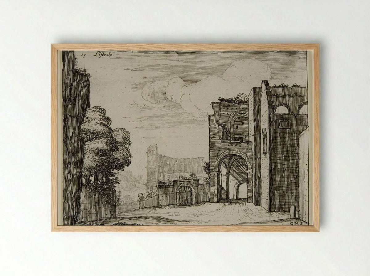 Presso alla Navicella - Giovanni Battista Mercati - Framed Print Wood