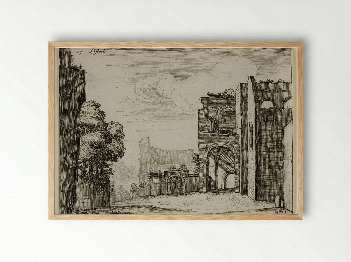 Presso alla Navicella - Giovanni Battista Mercati - Framed Print Wood