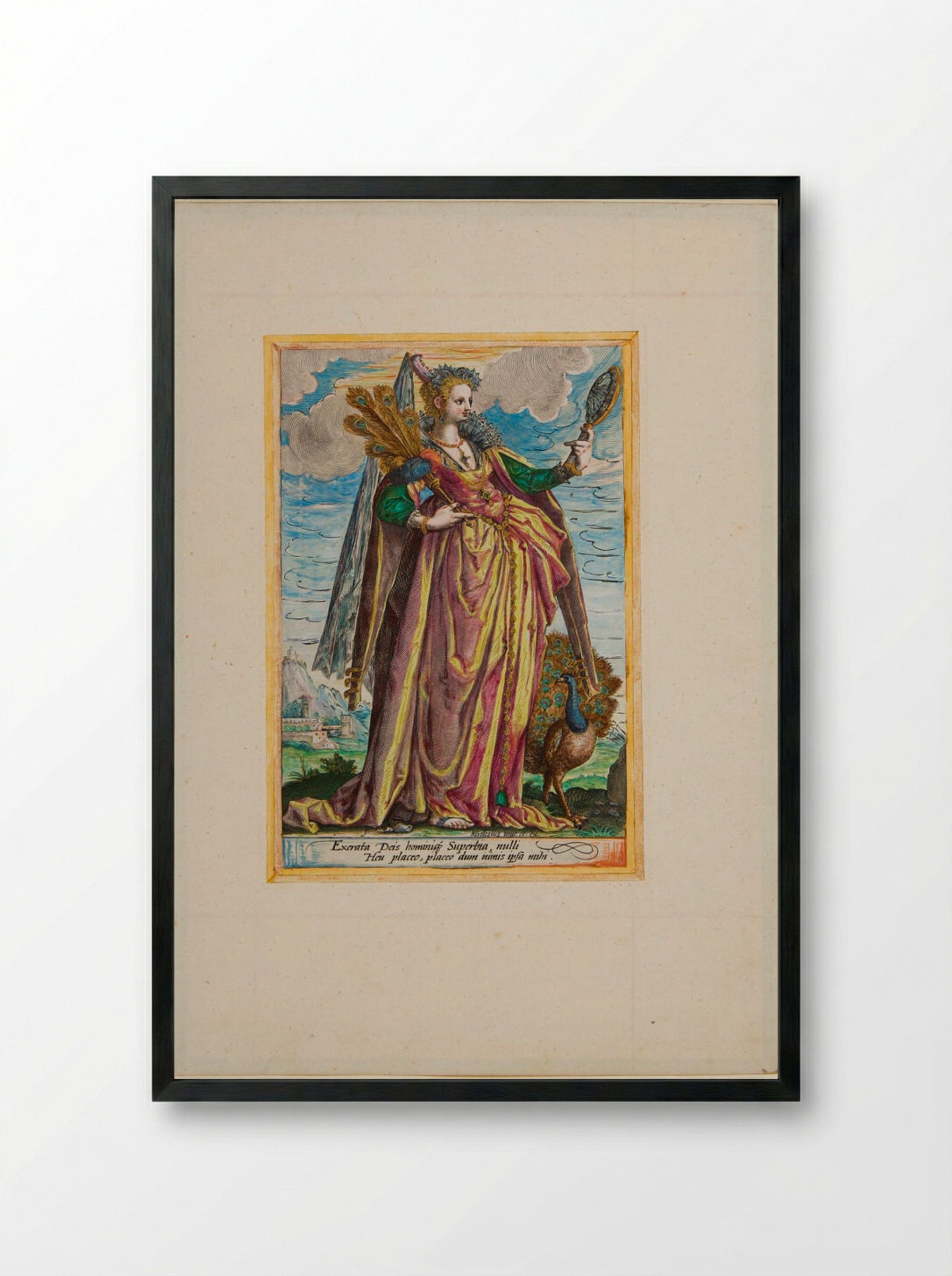 Pride (Superbia) - Jacob Matham - Framed Print Black