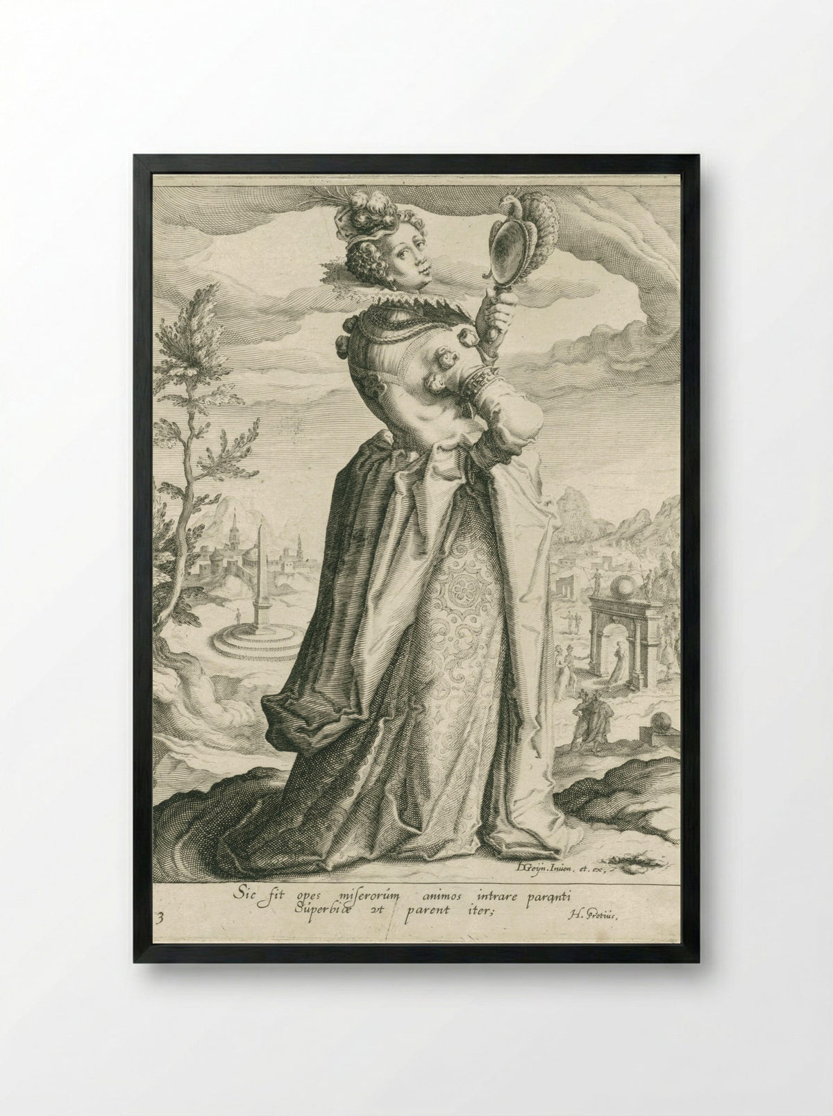 Pride (Superbia) - Zacharias Dolendo - Framed Print Black