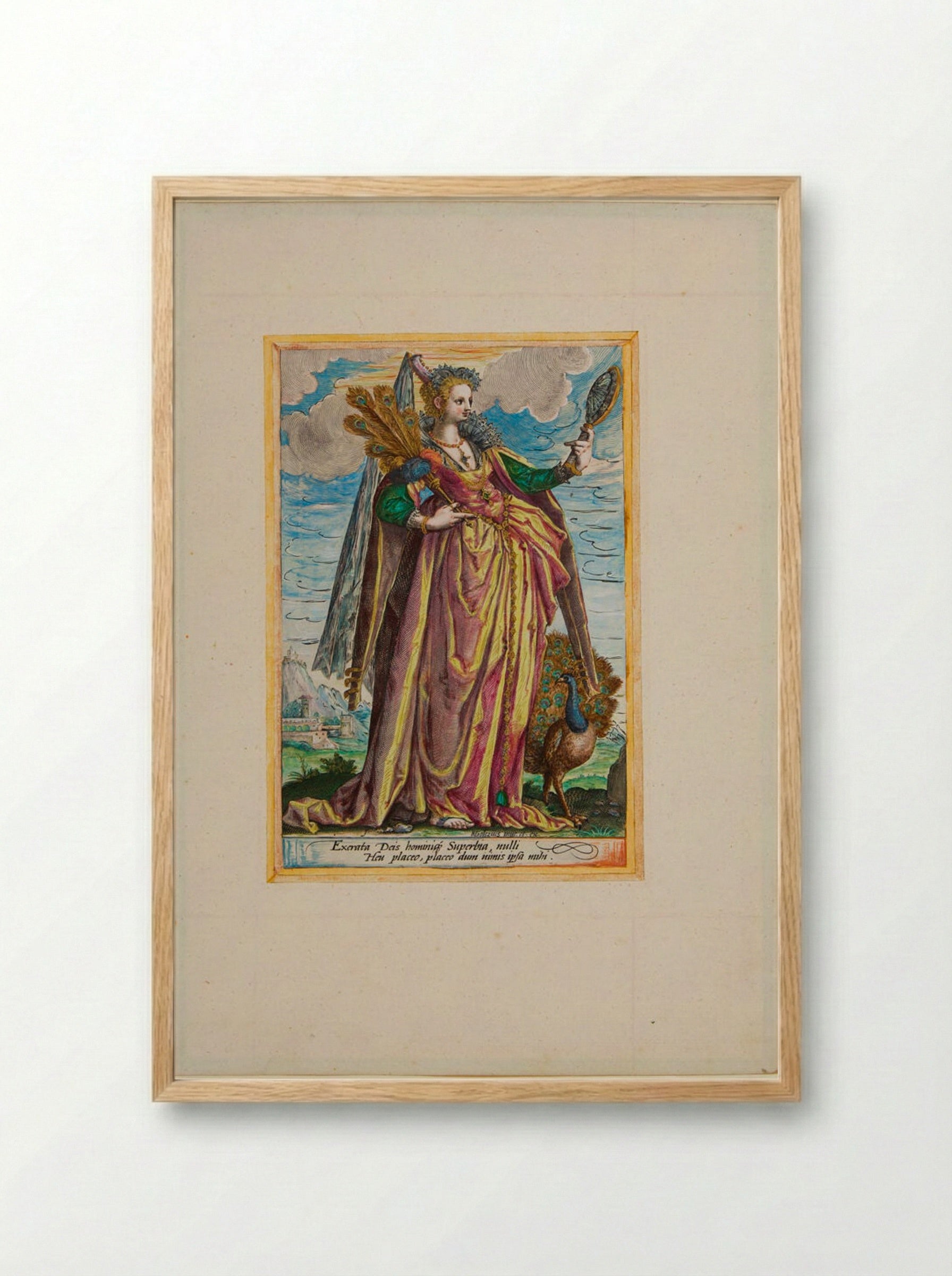 Pride (Superbia) - Jacob Matham - Framed Print Wood