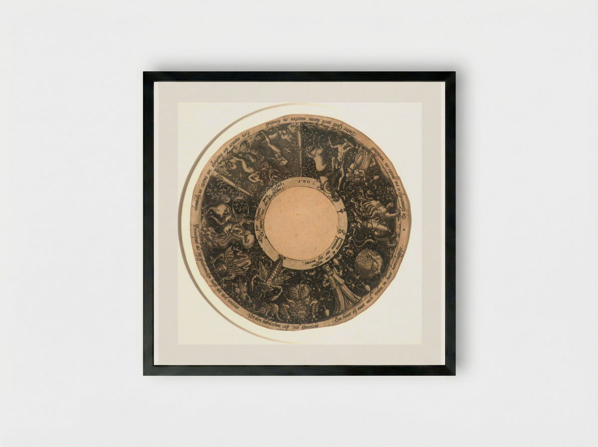 Pride and Folly - Theodor de Bry - Framed Print Black