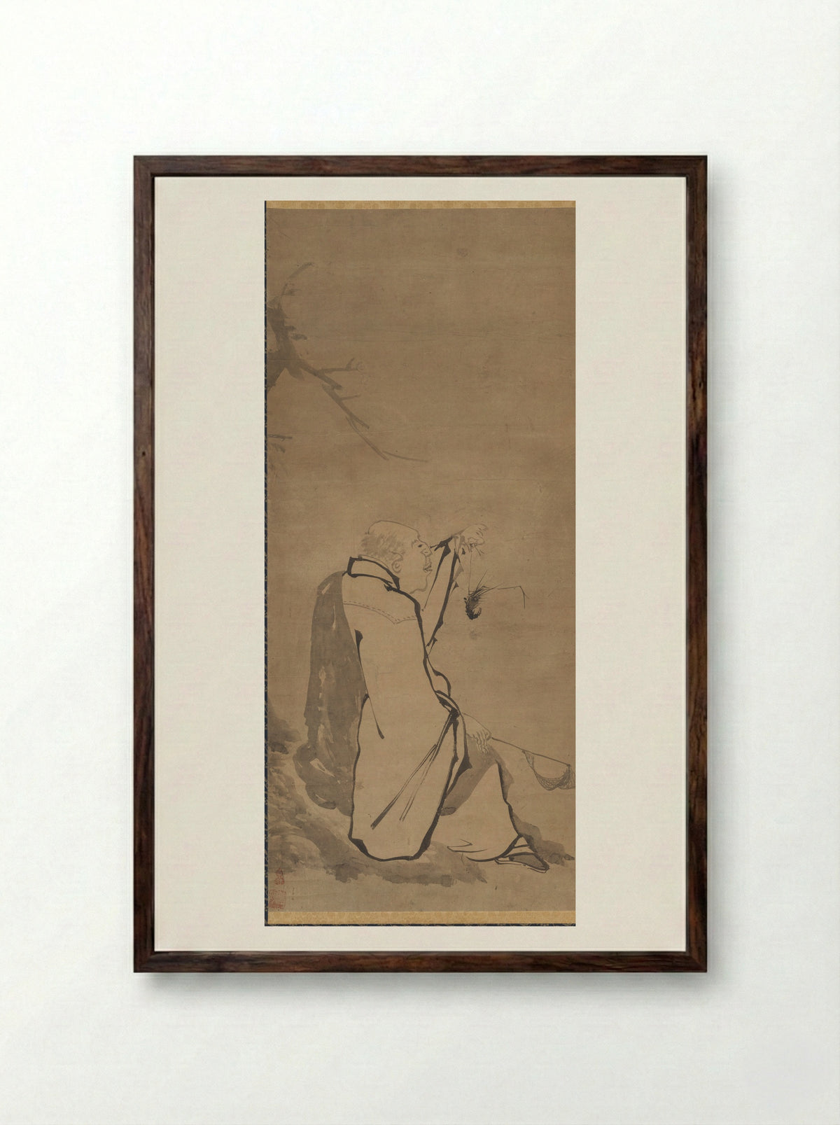 Priest Xianzi - Unkoku Tōgan - Framed Print Dark Wood