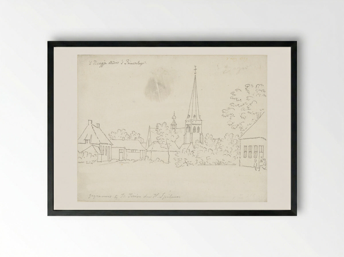Princenhage, bij Breda - Cornelis Pronk - Framed Print Black
