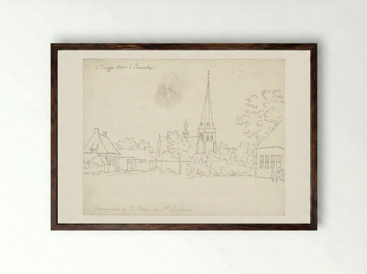 Princenhage, bij Breda - Cornelis Pronk - Framed Print Dark Wood