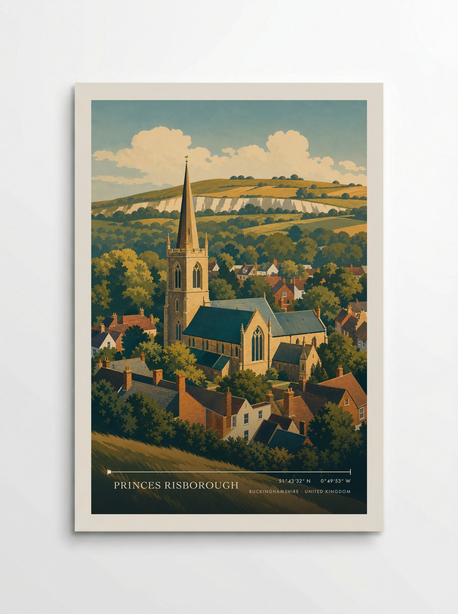 Princes Risborough Buckinghamshire United Kingdom Travel Poster - Poster