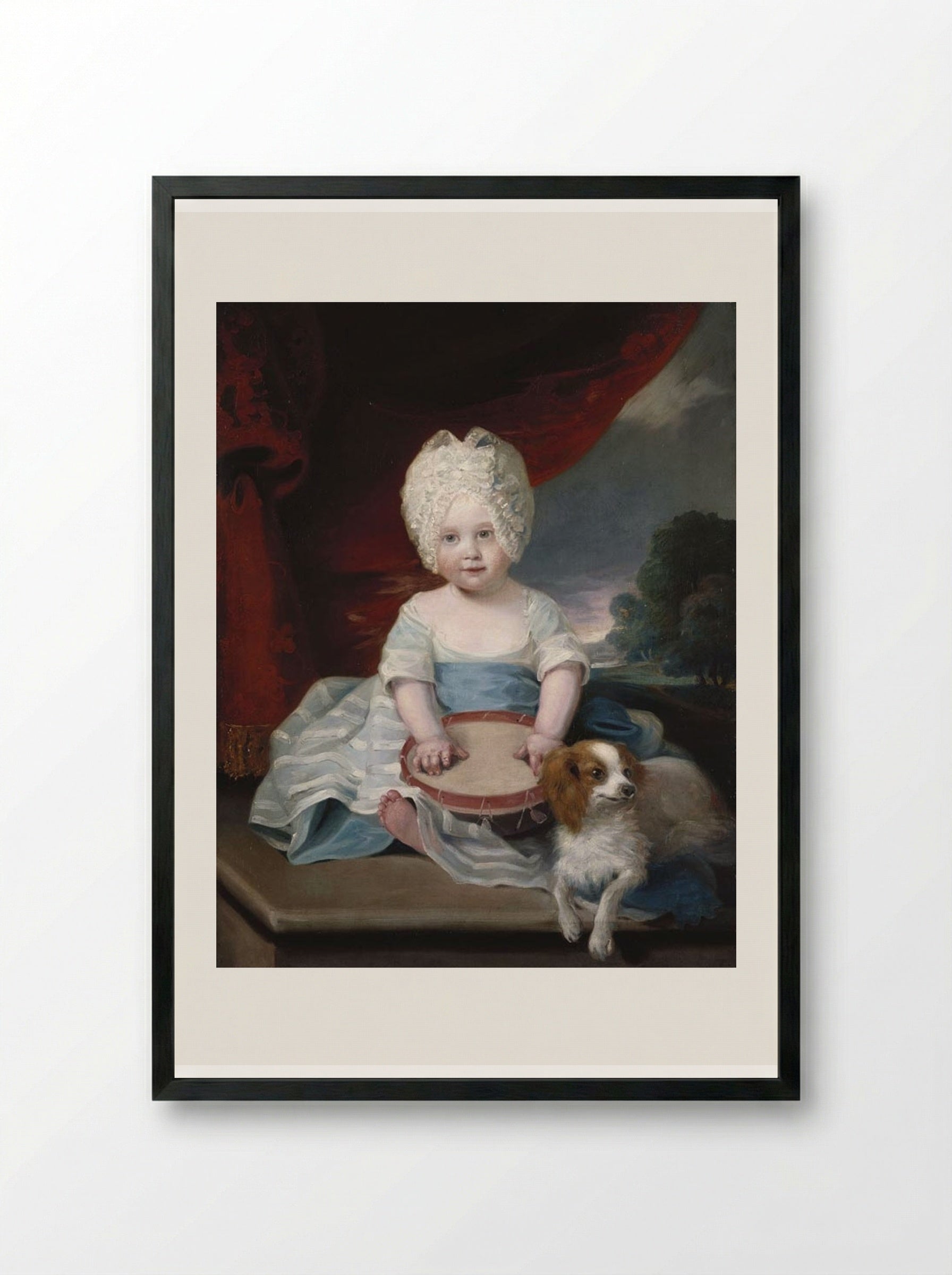 Princess Amelia - John Hoppner - Framed Print Black