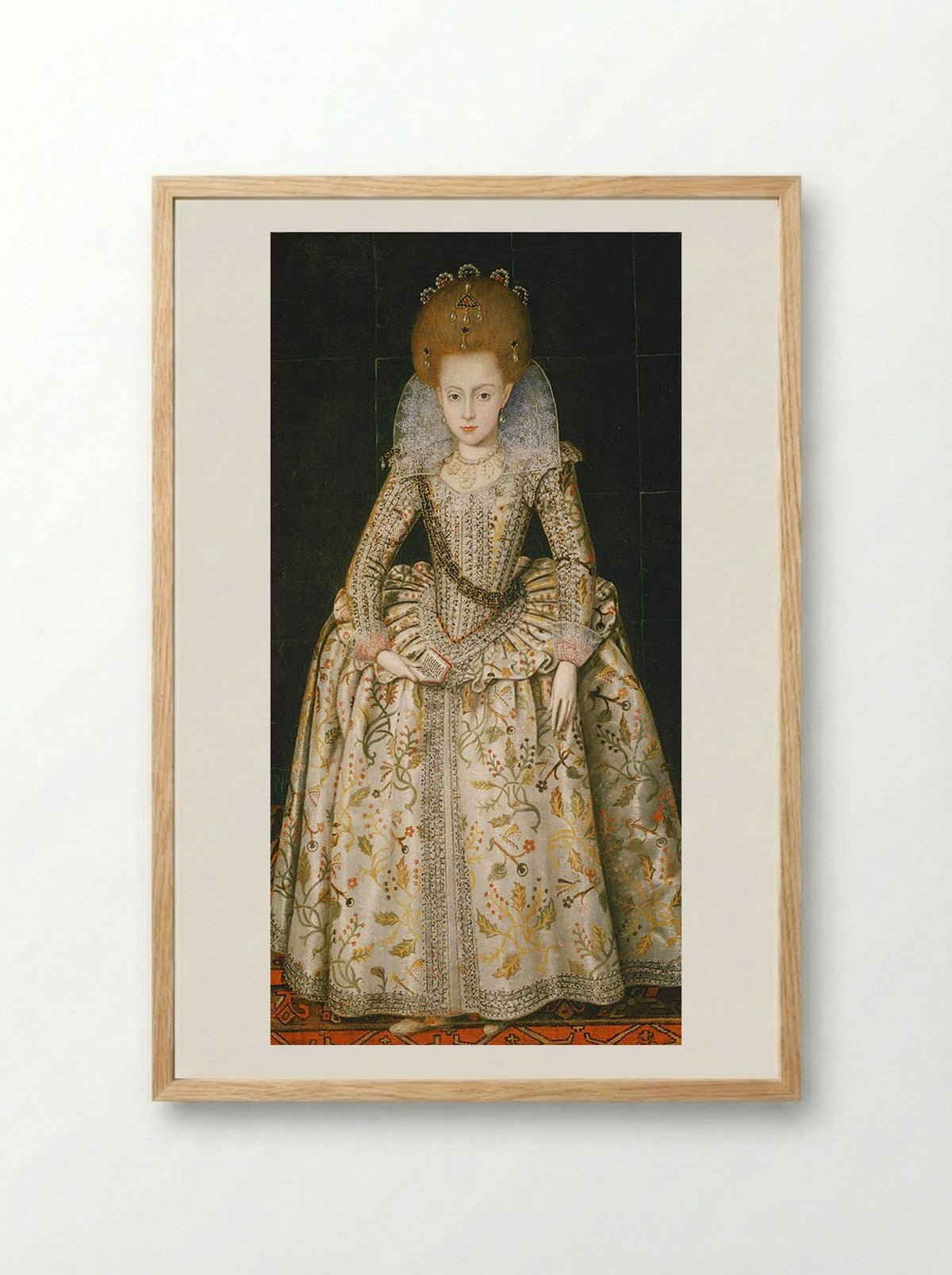 Princess Elizabeth, Later Queen of Bohemia - Robert Peake the Elder - Framed Print Wood
